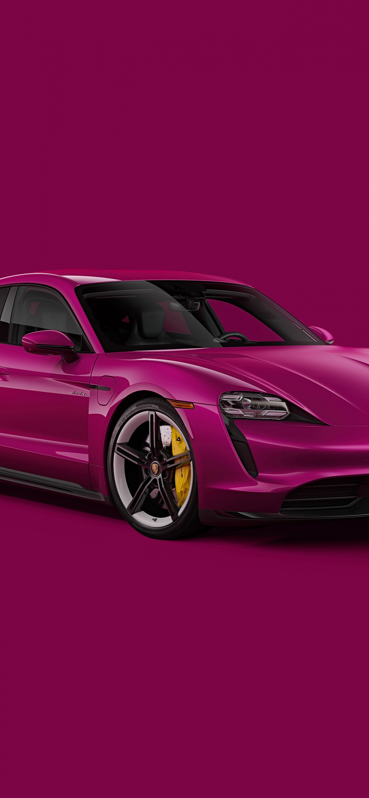 Porsche Taycan Wallpaper 4K, Magenta