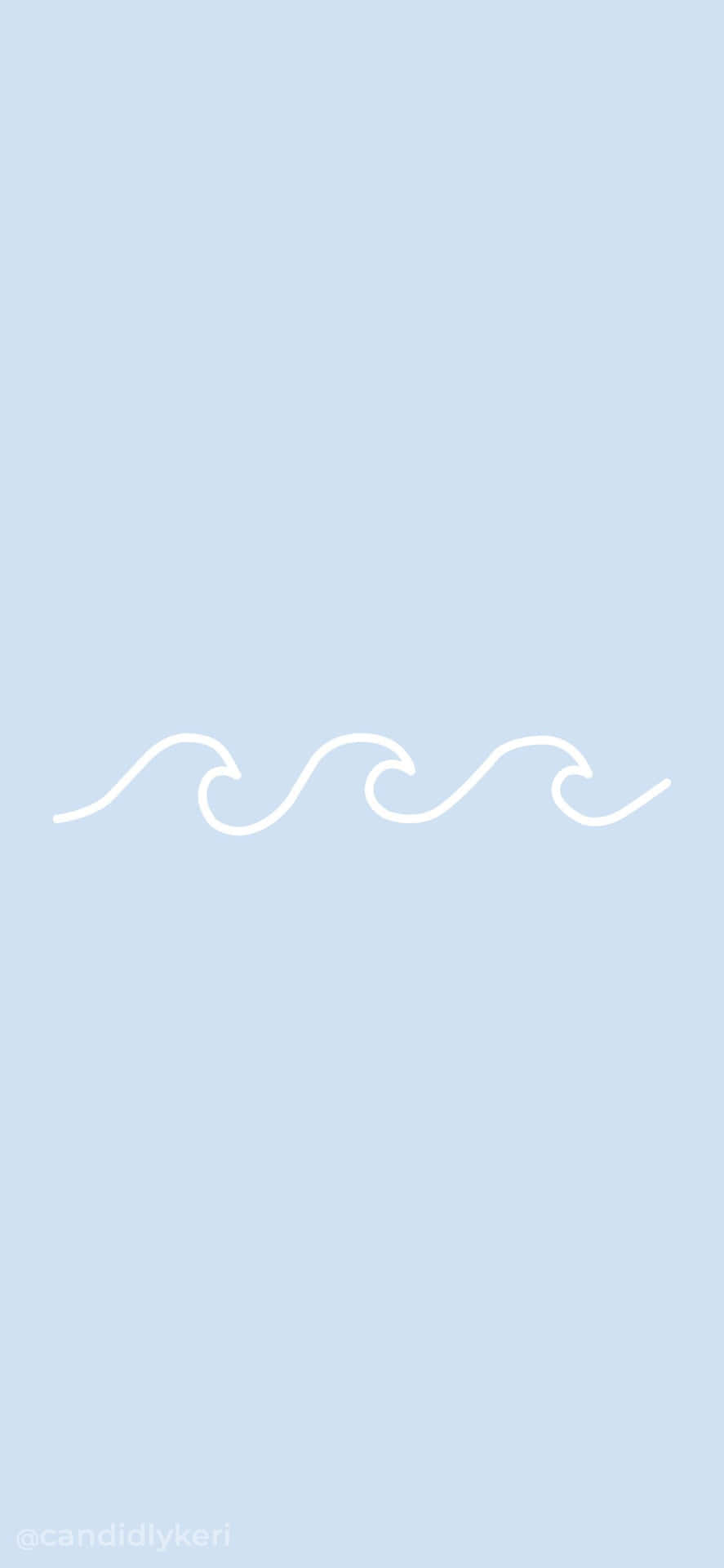 Download Aesthetic Light Blue Ocean Waves Minimalist Art Wallpaper