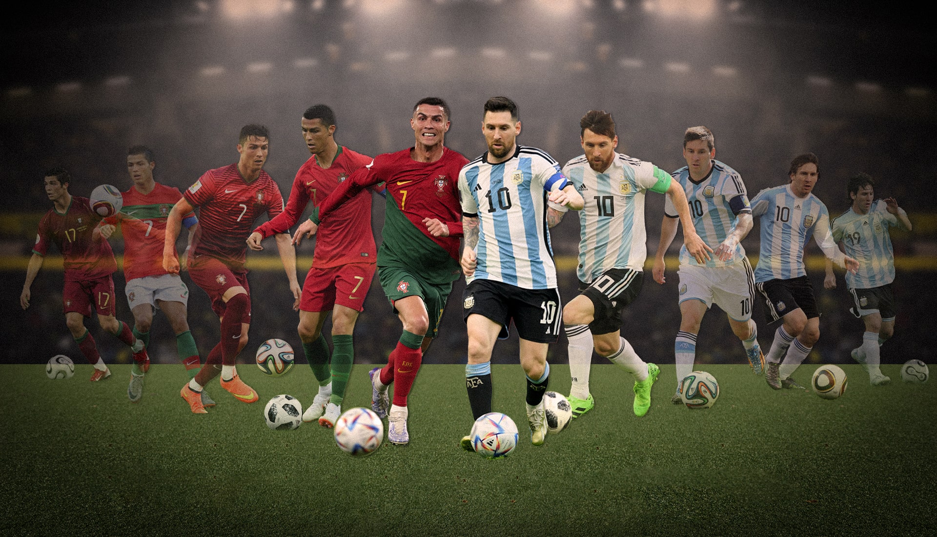 Cristiano Ronaldo & Lionel Messi's World Cup Looks Over The Years