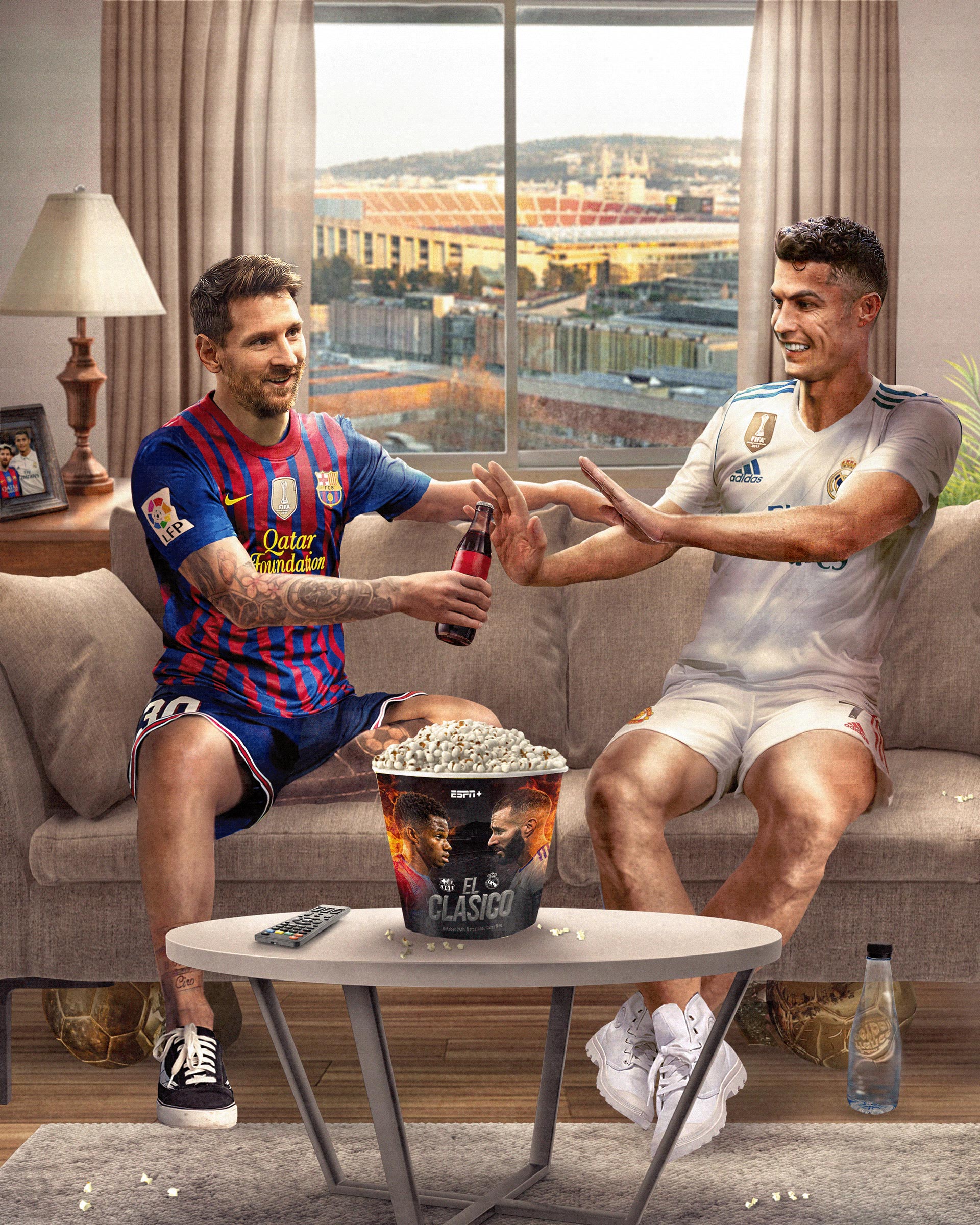 Messi and Ronaldo 4k Wallpaper