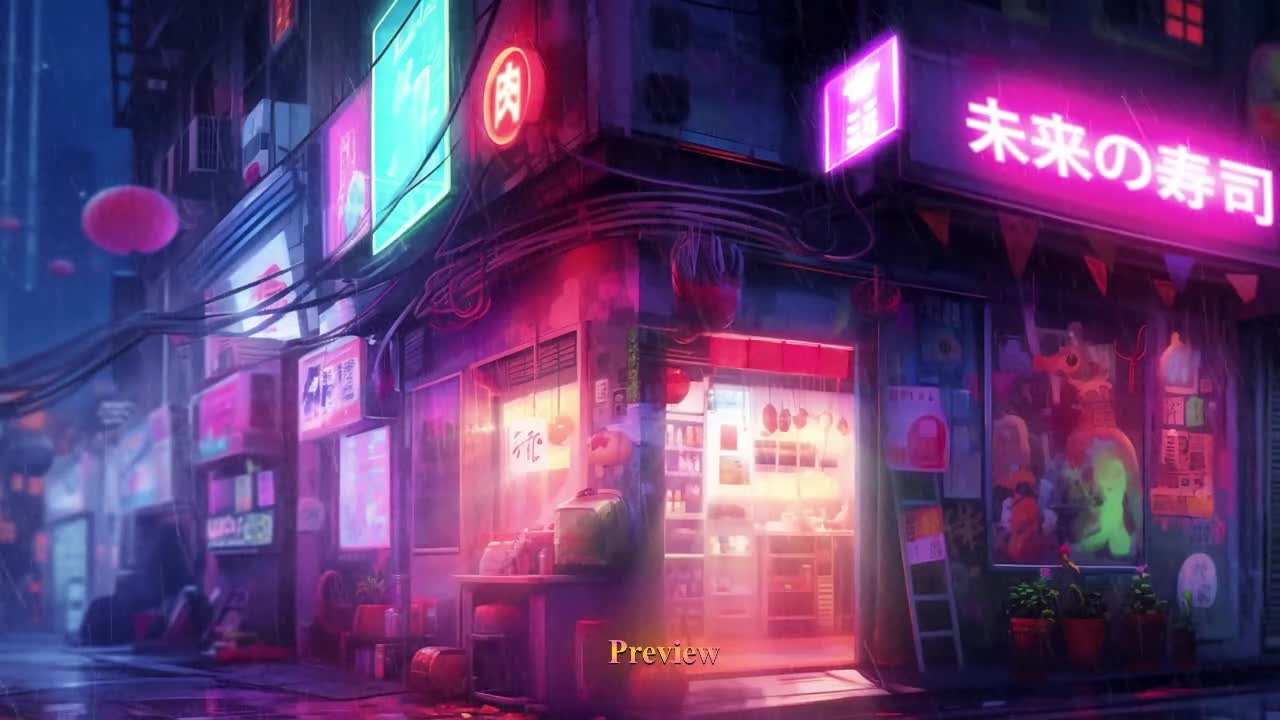 ANIMATED VTUBER BACKGROUND Neo Tokyo
