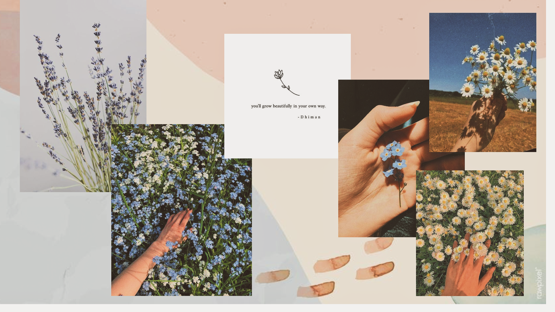 Flower collage wallpaper