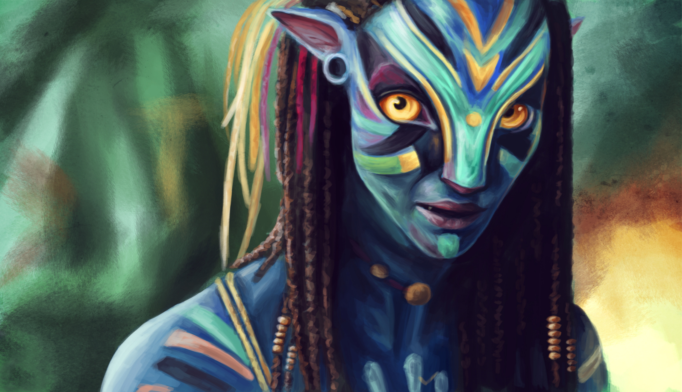 Wallpaper Avatar, Neytiri, art, Zoe