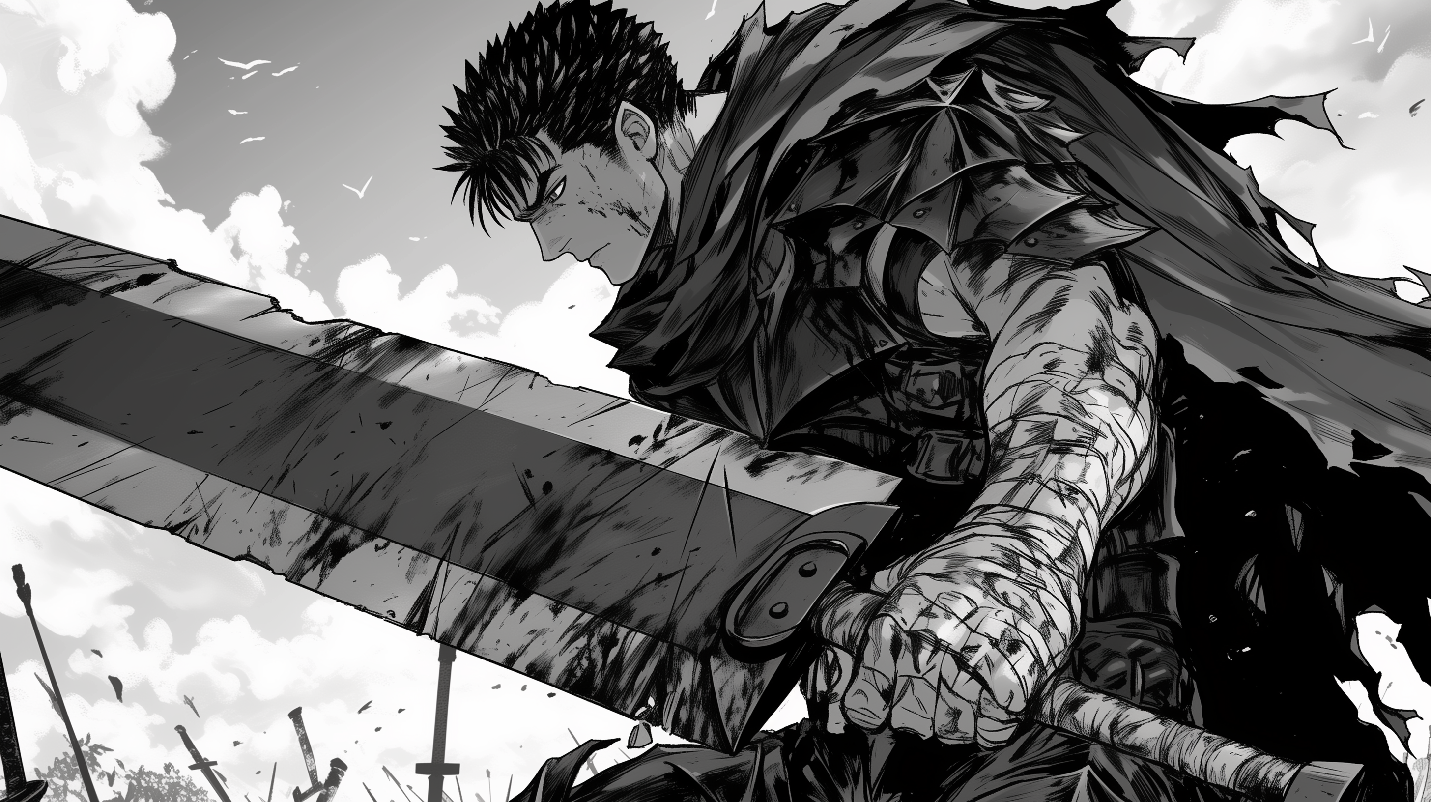 Berserk Anime Guts with Sword HD