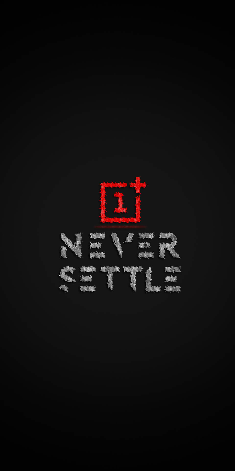 Never Settle OnePlus Red Logo Wallpaper