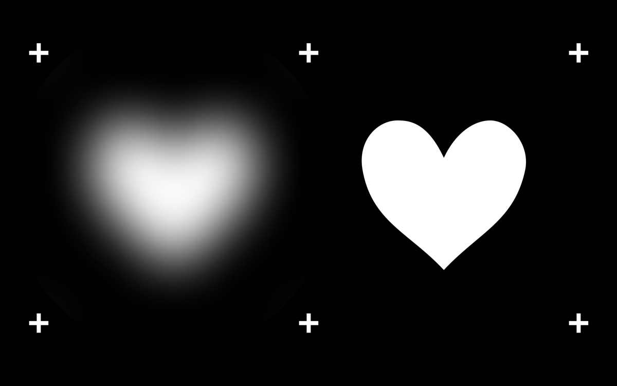 Blurry heart illusion