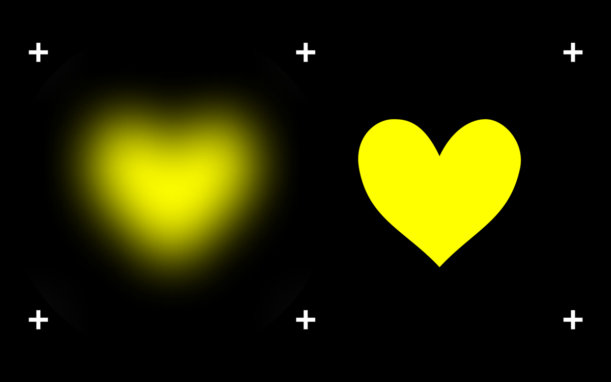 Blurry heart illusion