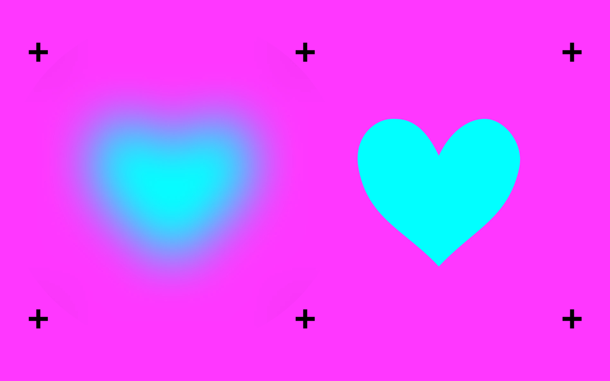 Blurry heart illusion