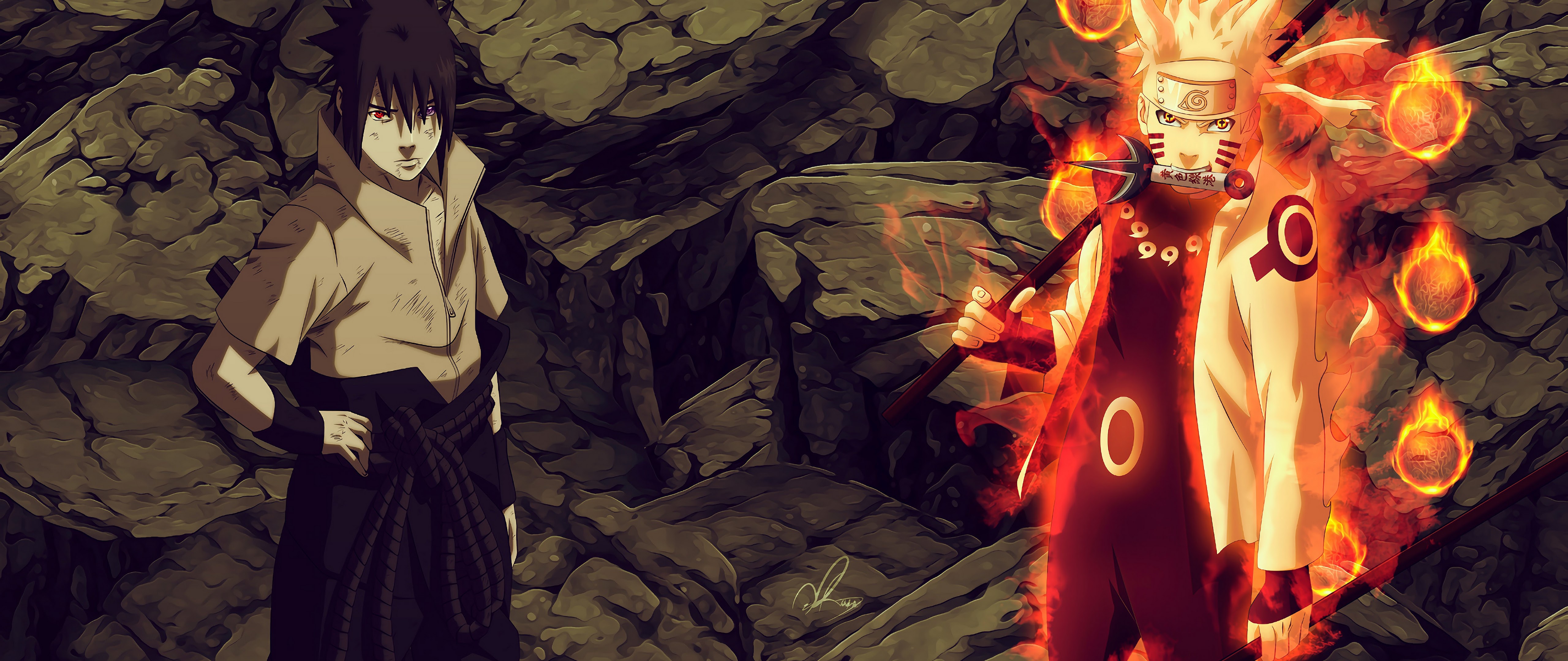 Sasuke Uchiha Naruto Uzumaki 4K