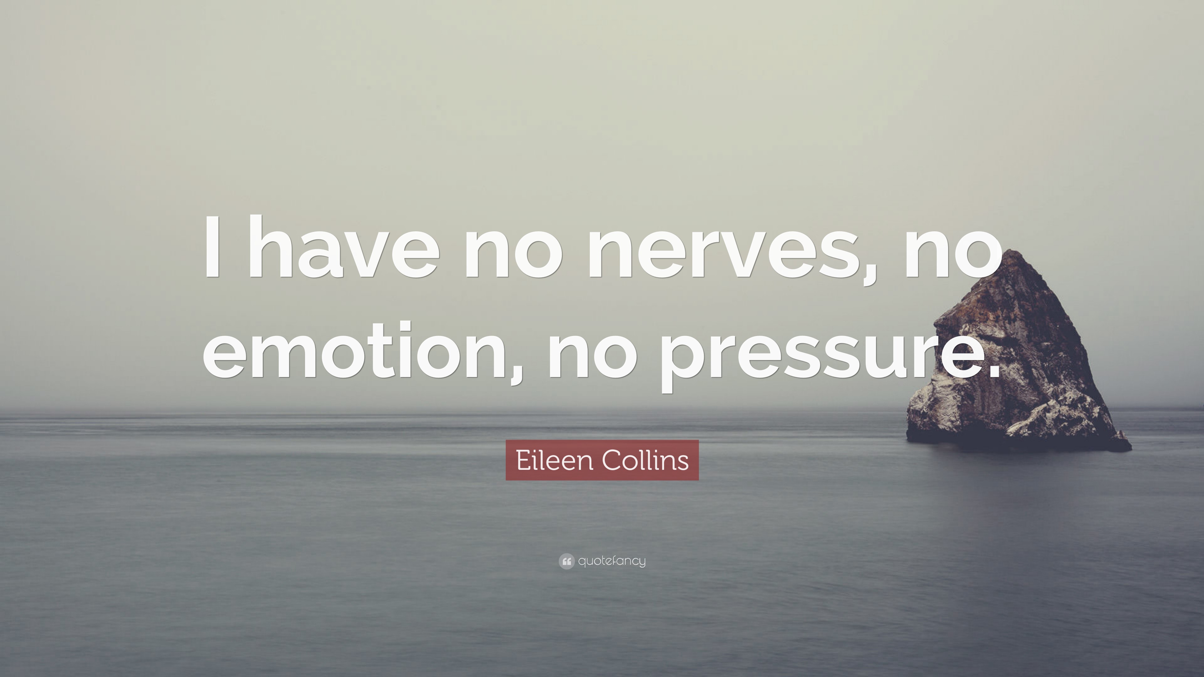 Eileen Collins Quote: “I have no nerves
