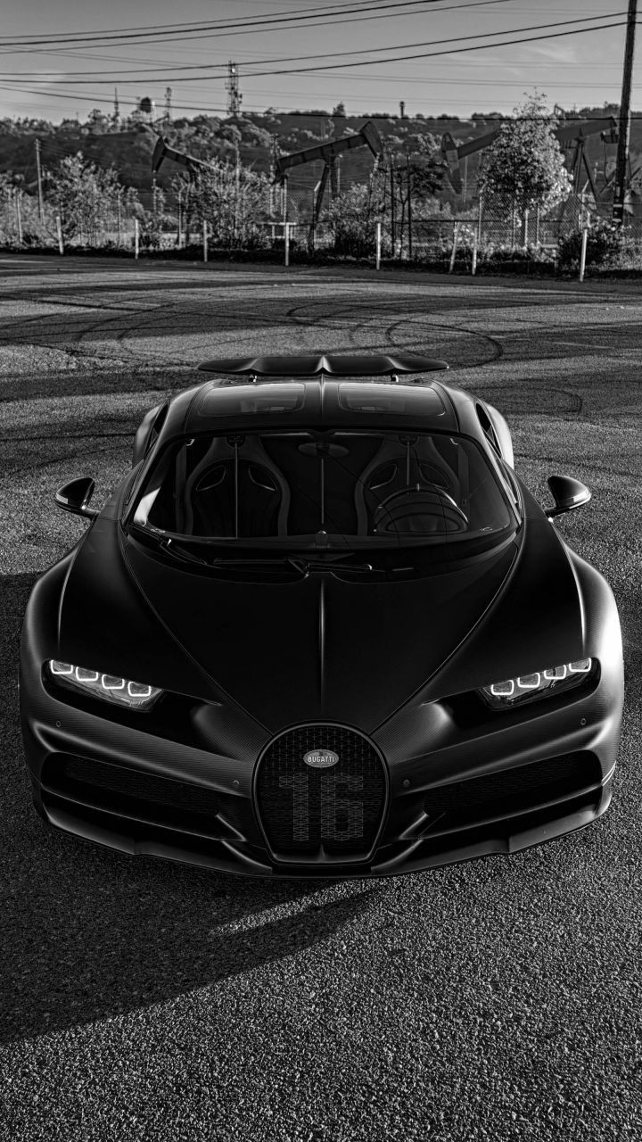 Black and White Bugatti Car Wallpaper