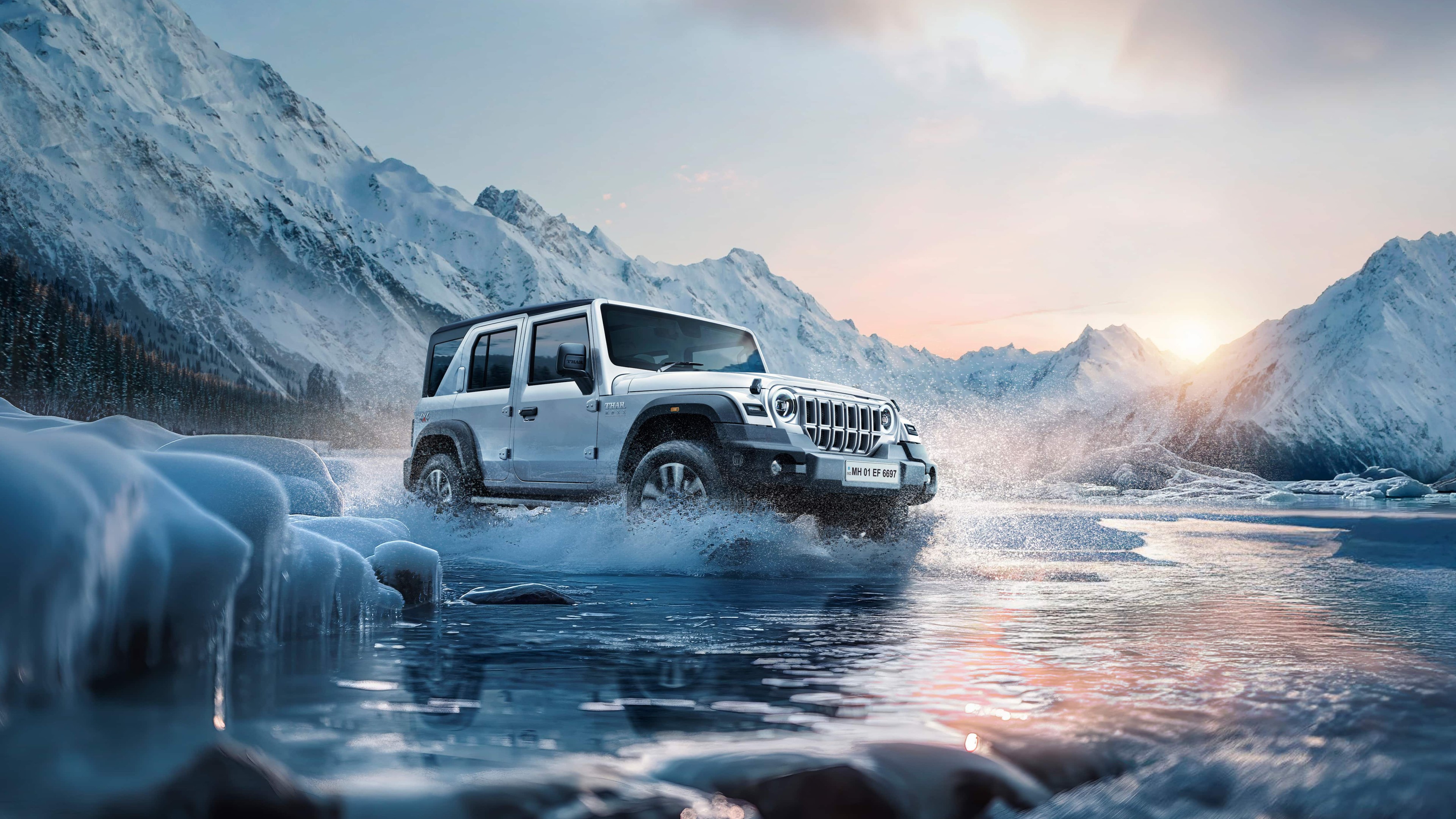 Mahindra Thar Roxx 2024 5K Wallpaper