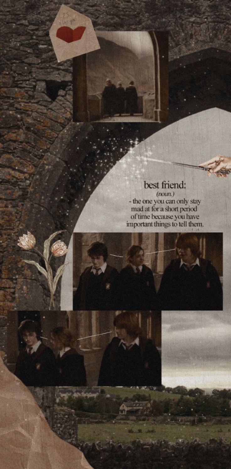 golden trio aesthetic wallpaper