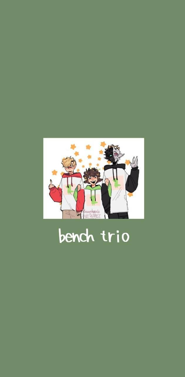 Download Bench Trio Friendship Green