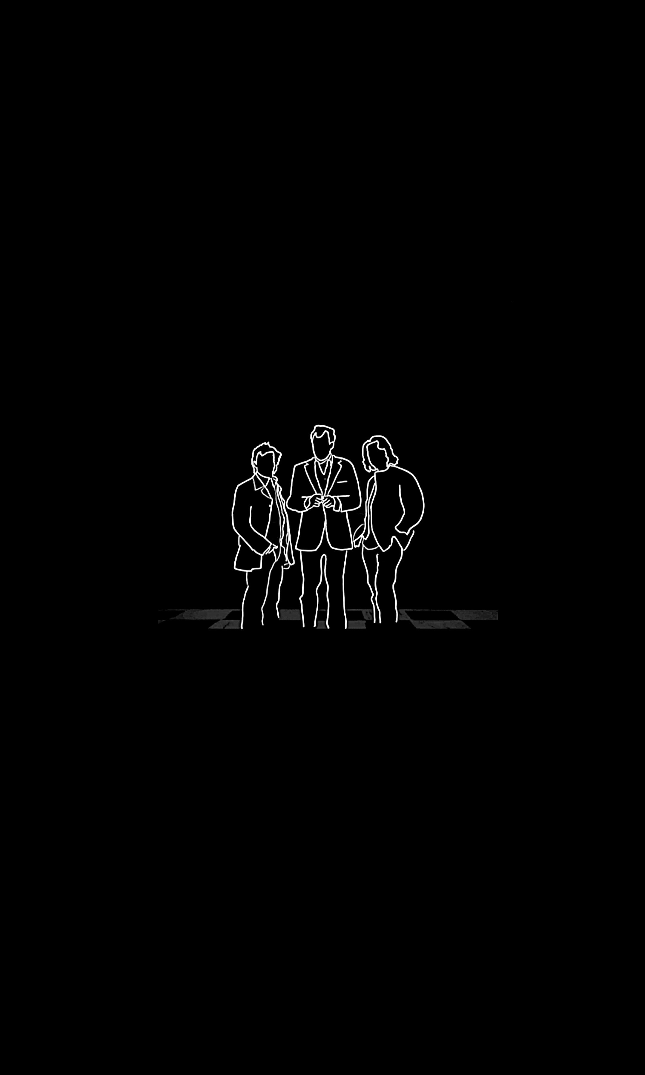 outline of the trio into a wallpaper