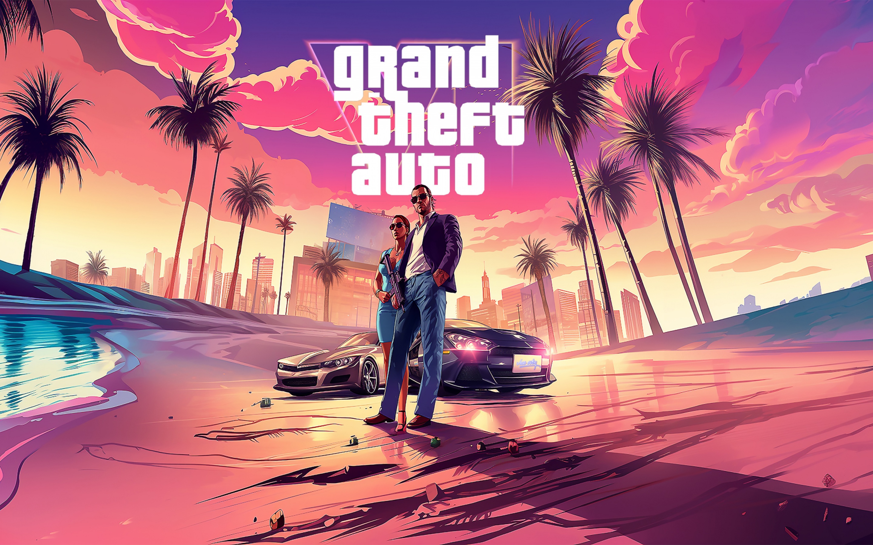 GTA 6 Wallpaper 4K, Fan Art, Grand