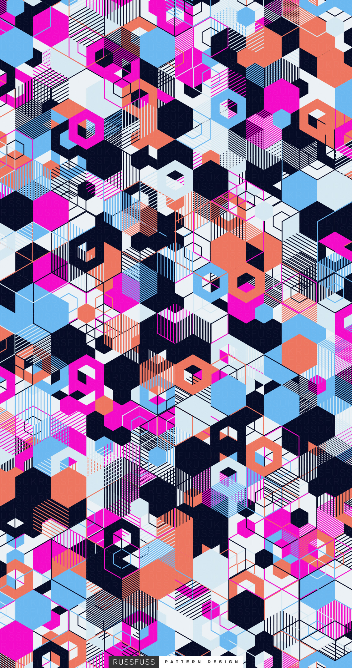 Phone Wallpaper. Russfuss Pattern Design