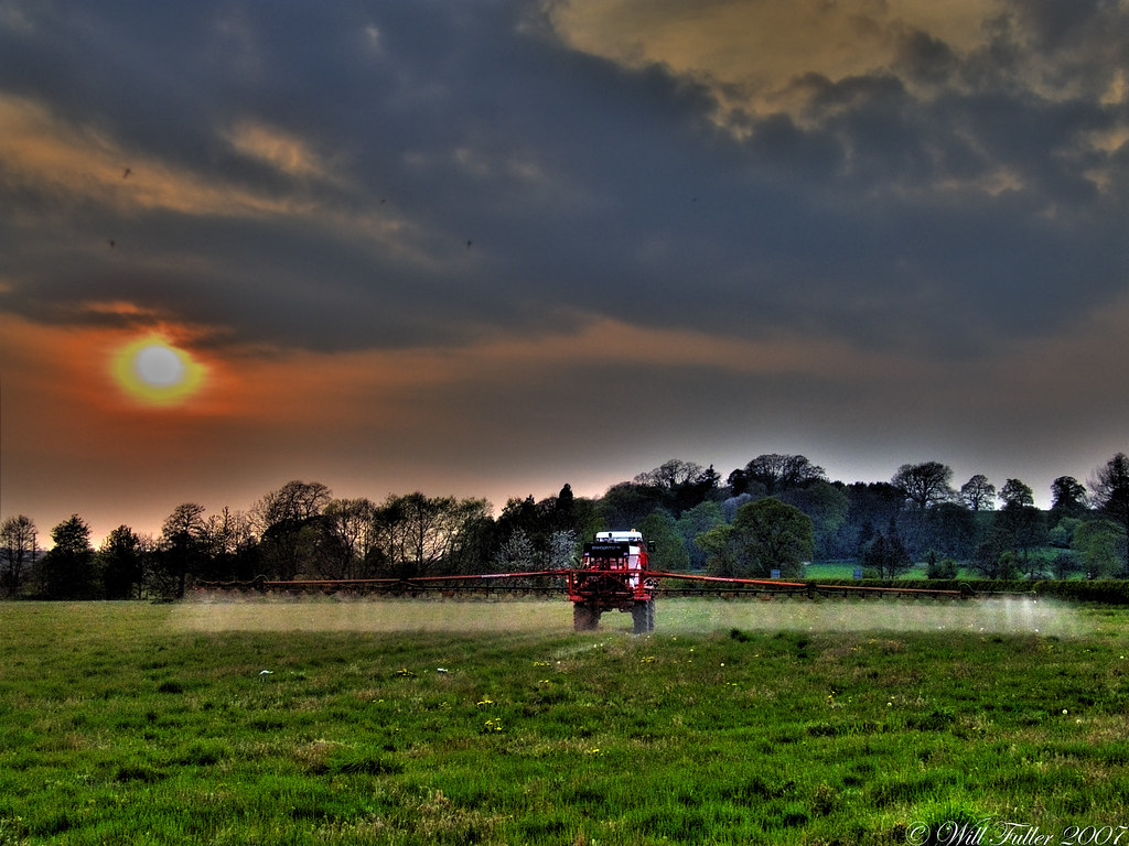 Spray. The sprayer quickly whizzed