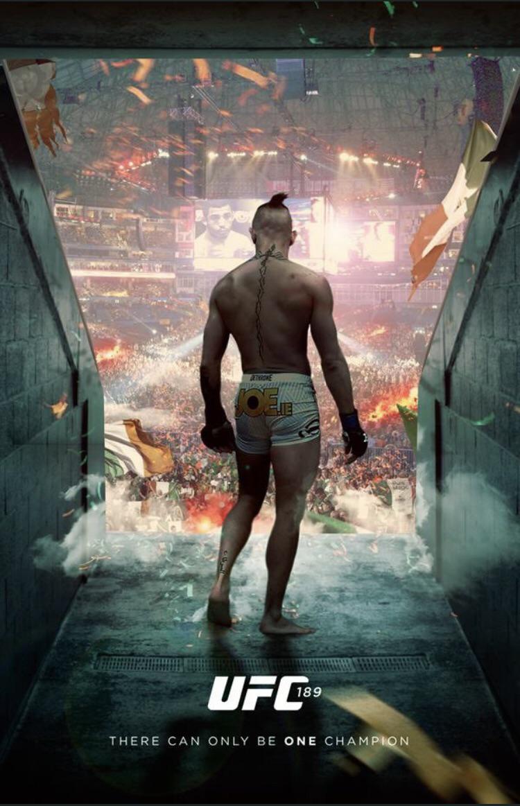 This is a fan made poster for UFC 189