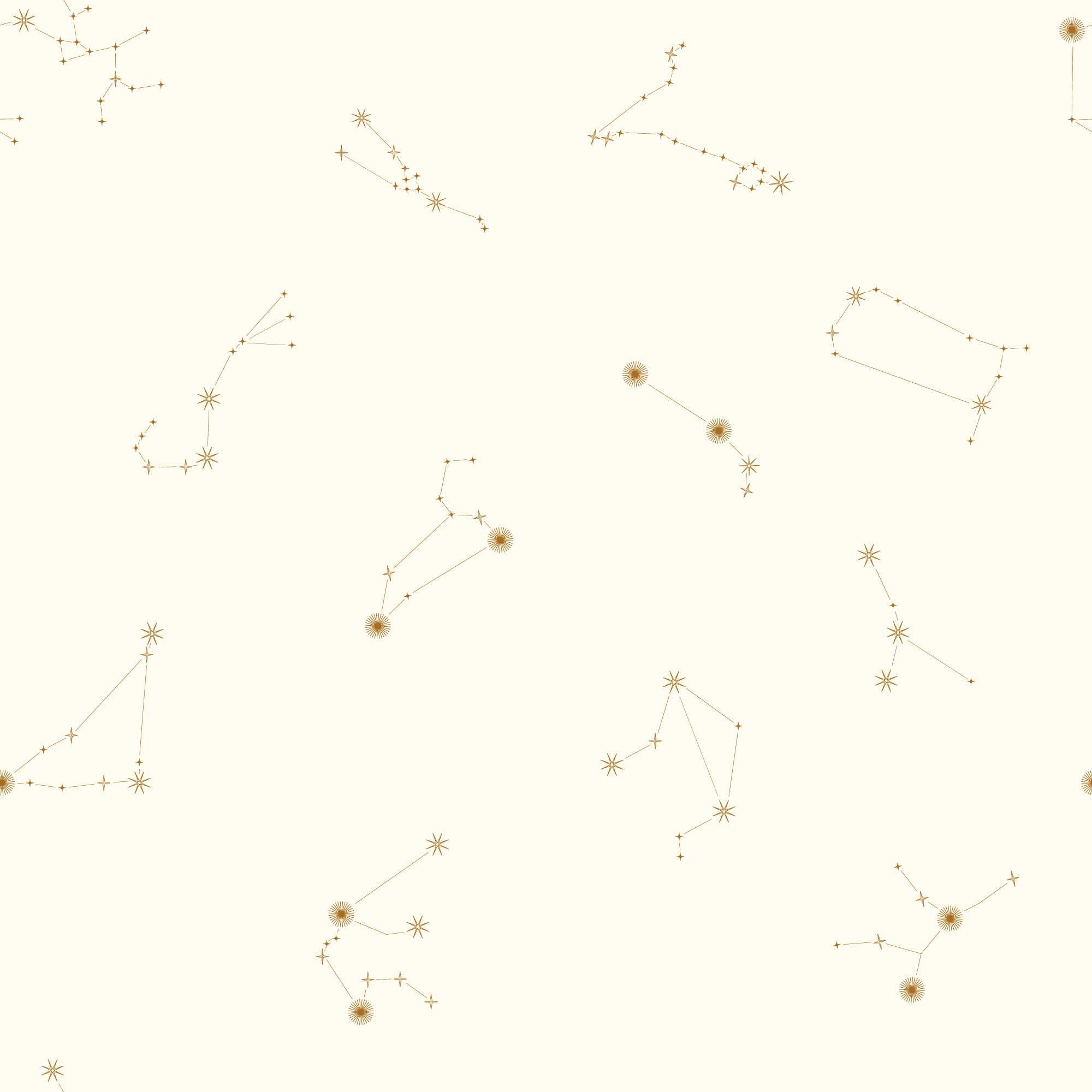Cream Star Constellation Wallpaper