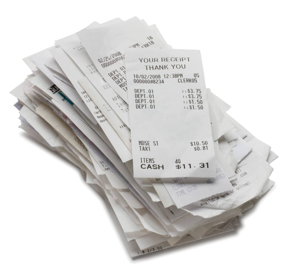 Download Pile Of Receipt Wallpaper