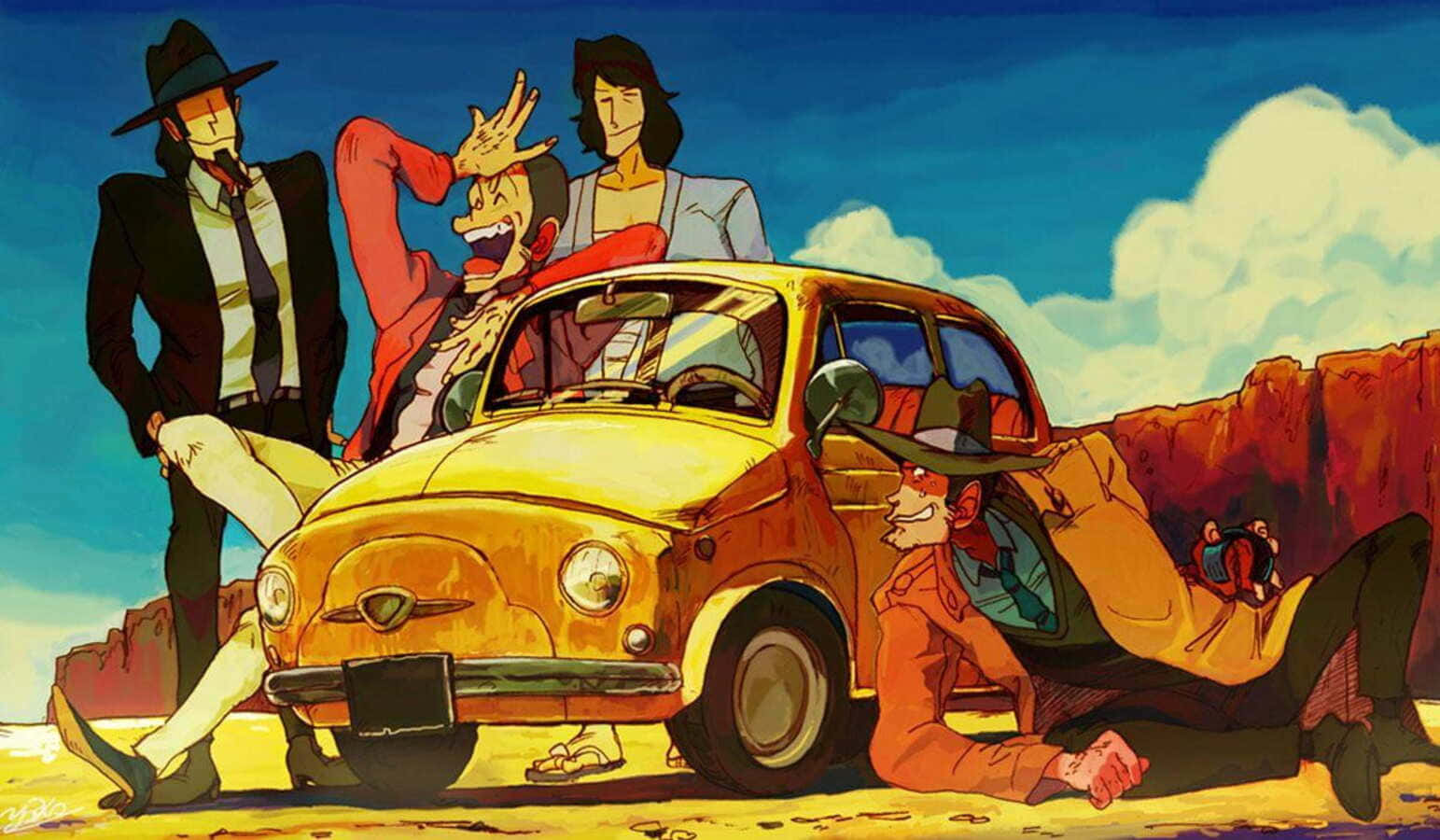 Download Lupin III and his team in The Castle of Cagliostro adventure. Wallpaper