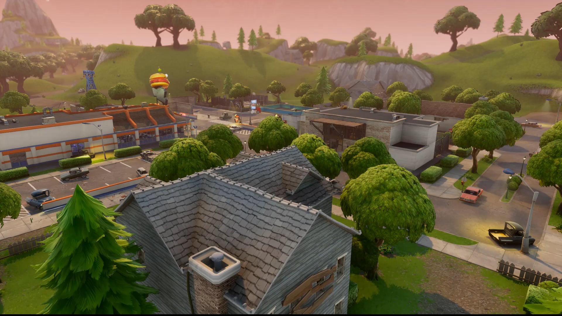 A calm sunset over Greasy Grove., r