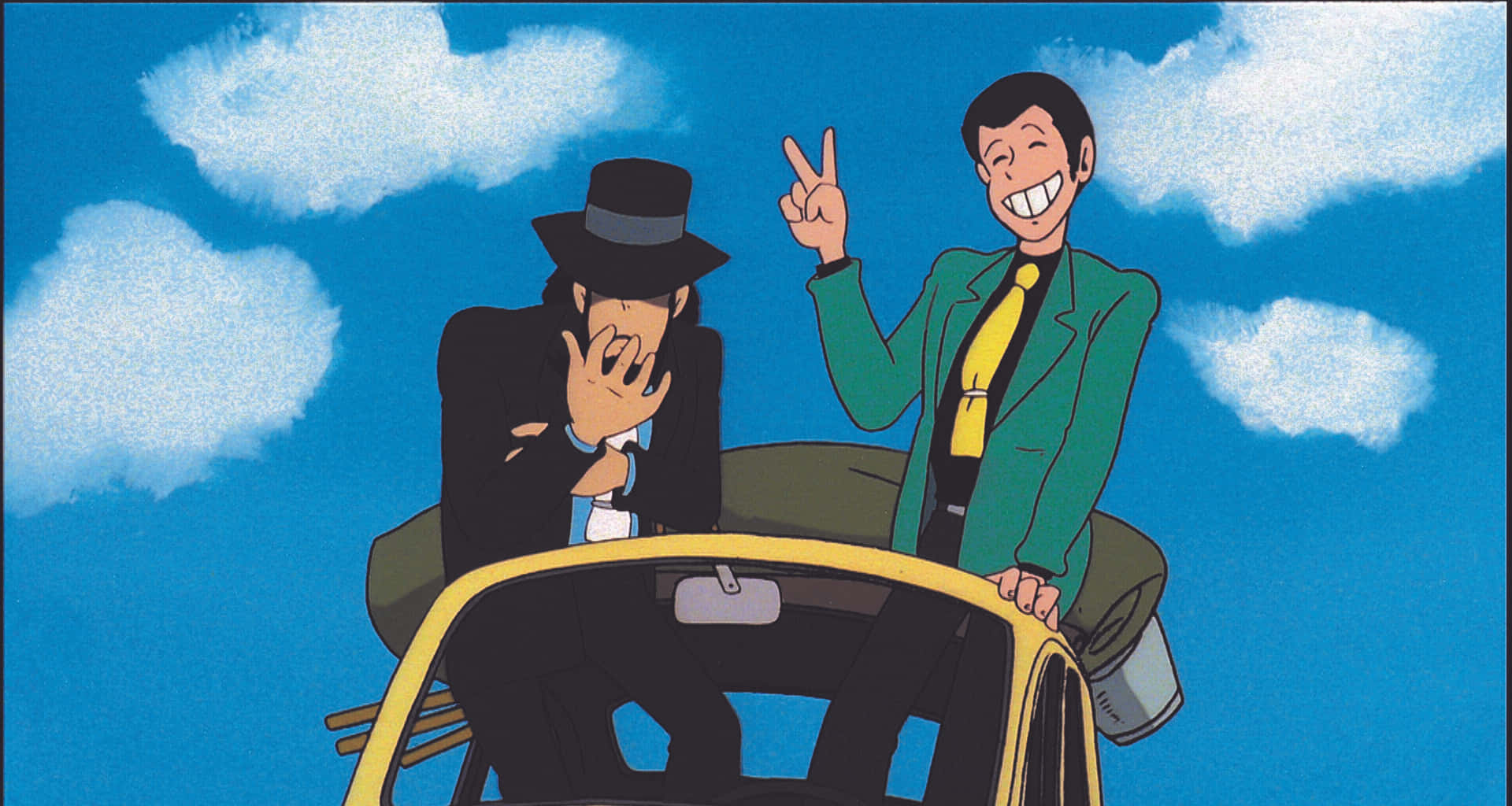 Download Lupin III and his gang in action at The Castle of Cagliostro Wallpaper