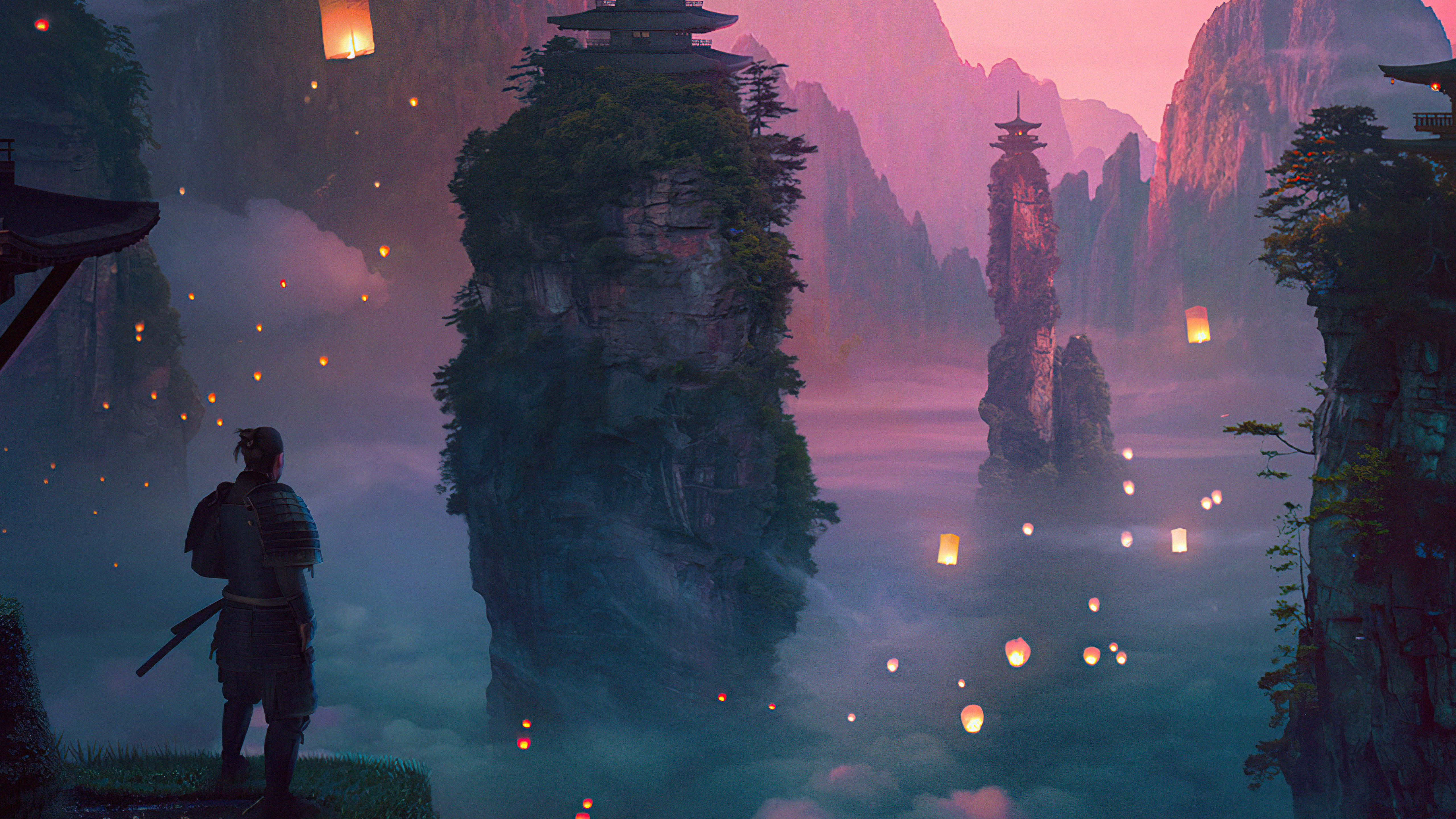 Samurai Guardian Wallpaper, HD Artist