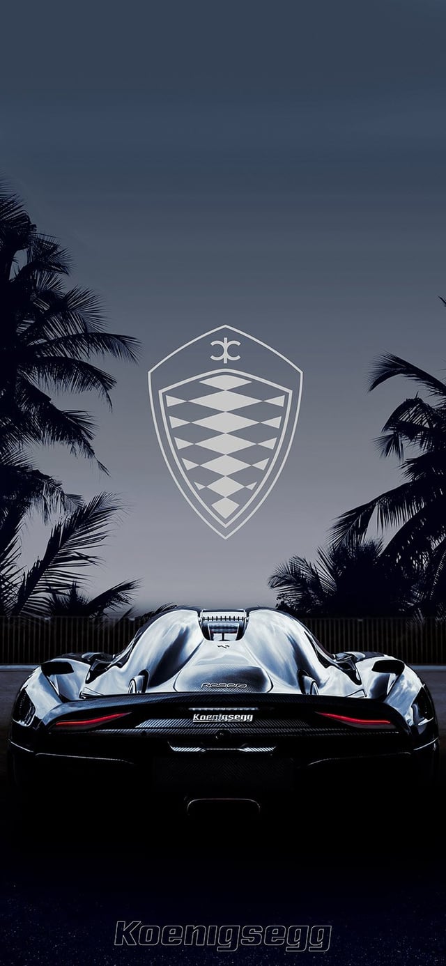 Dark Koenigsegg Car During Night 4K