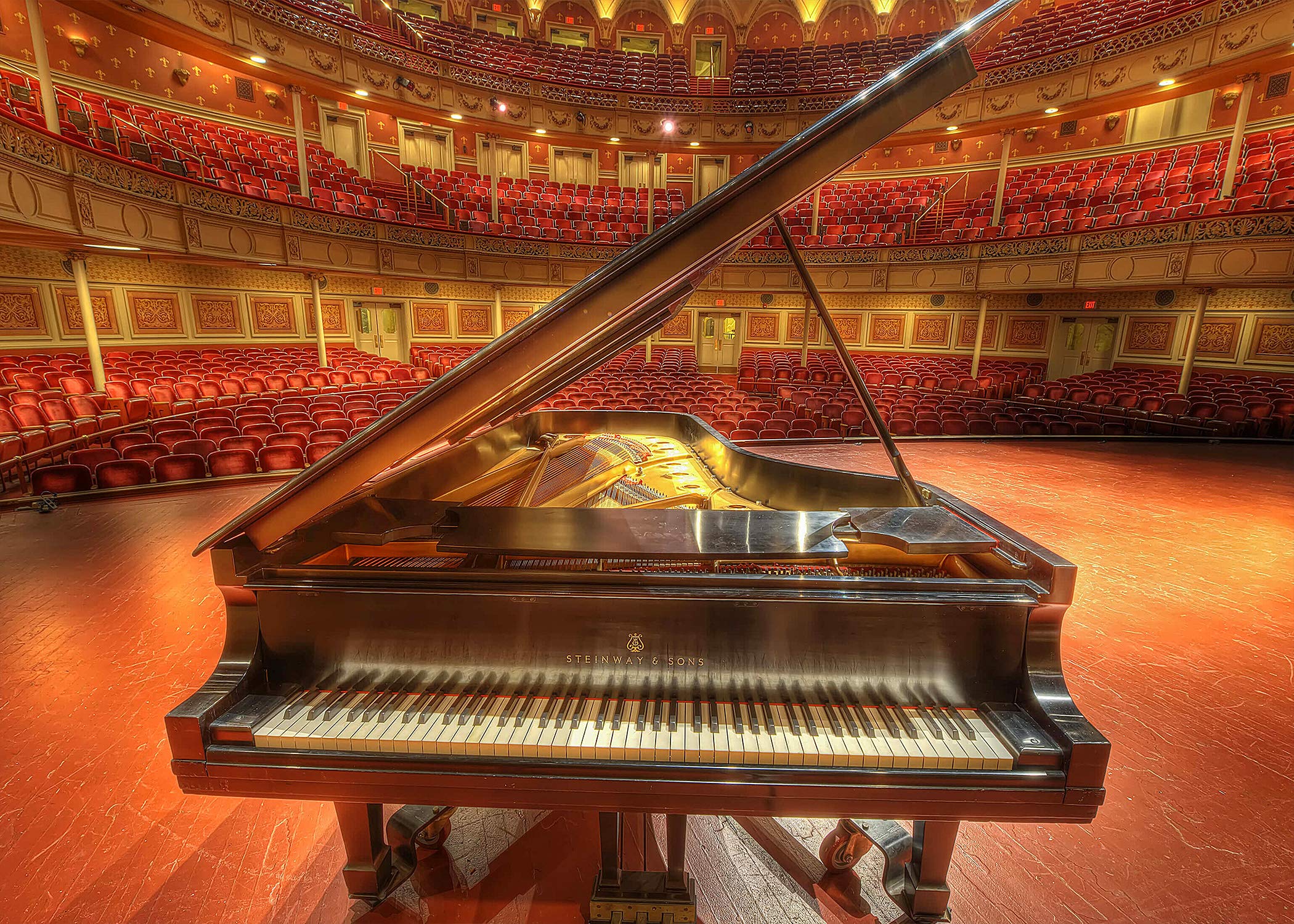 9x6ft Vinyl Piano Background Elegant