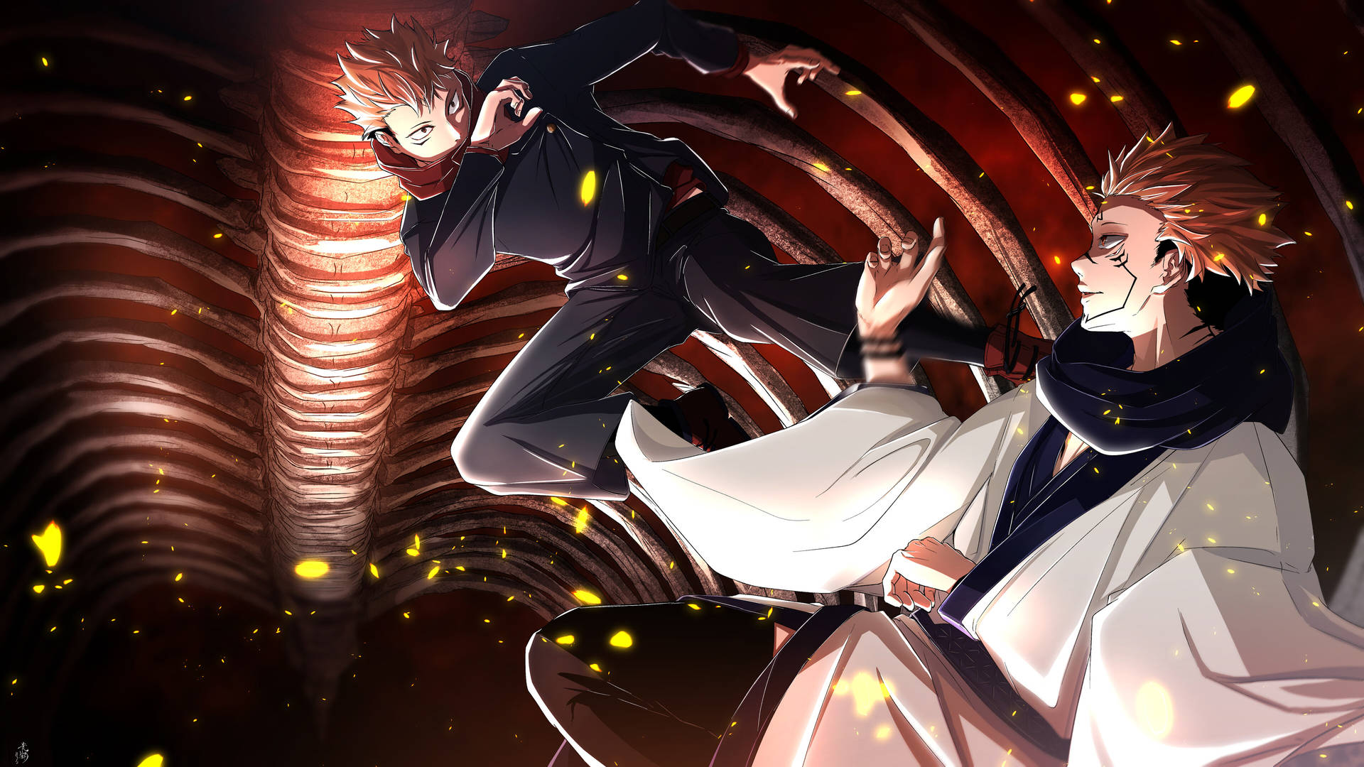 Download Sukuna Fighting Yuji Itadori