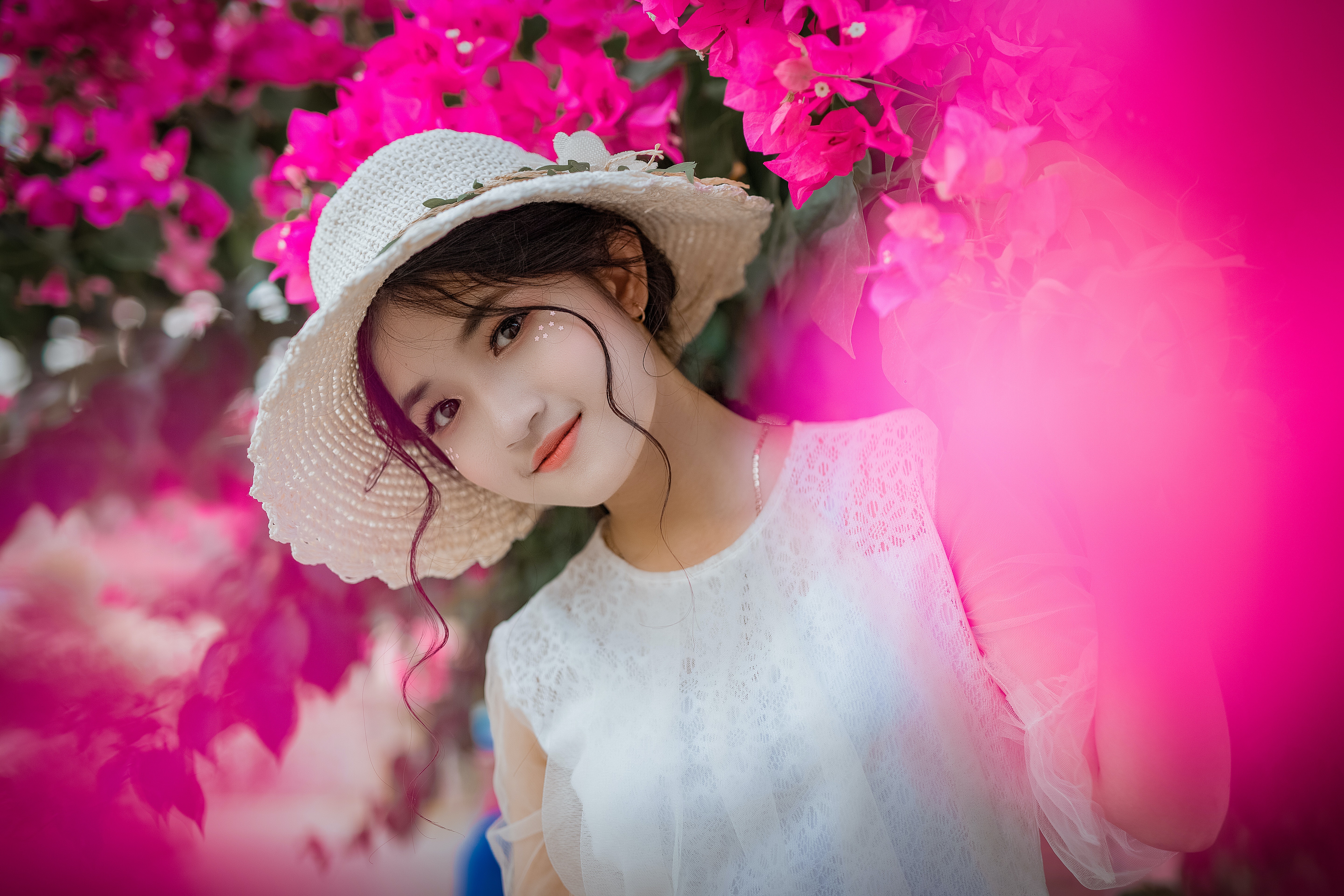 Hat Woman Asian 4k Ultra HD Wallpaper