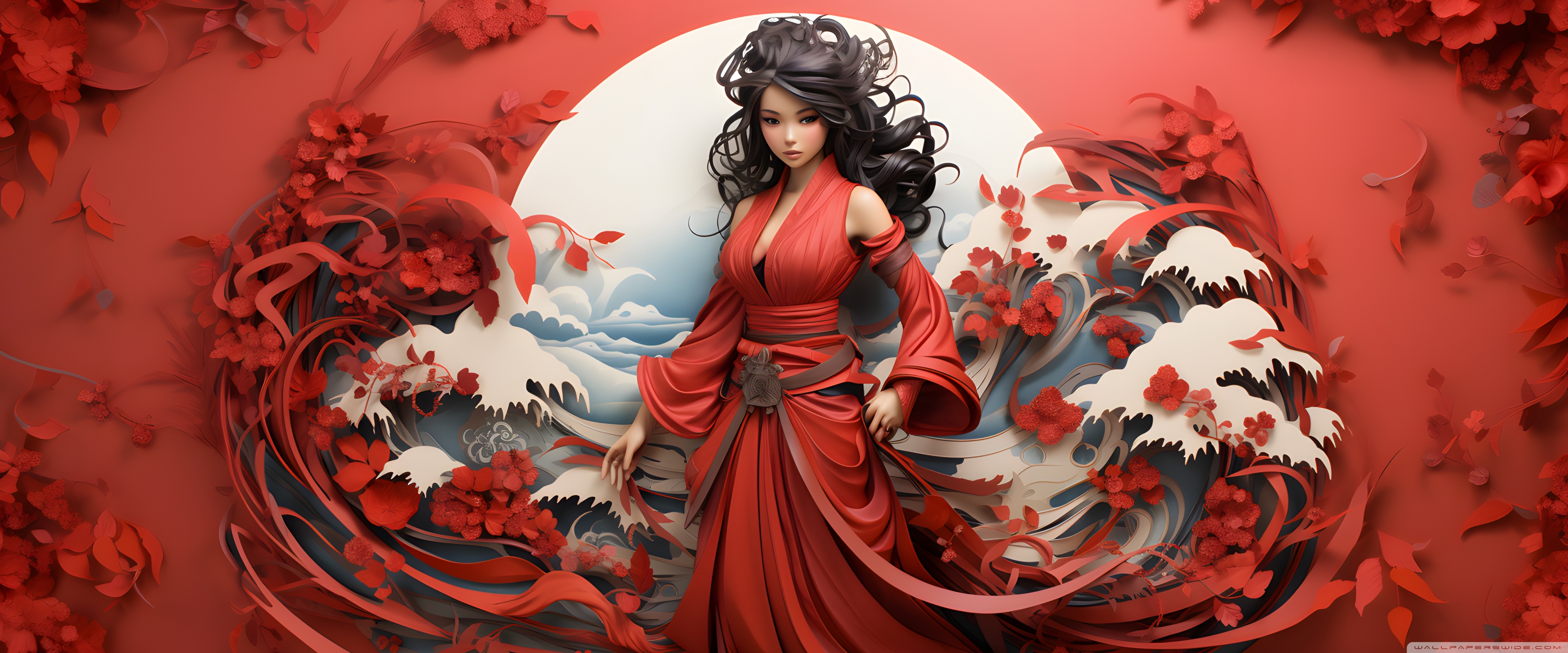 Asian Artwork Girl Ultra HD Desktop