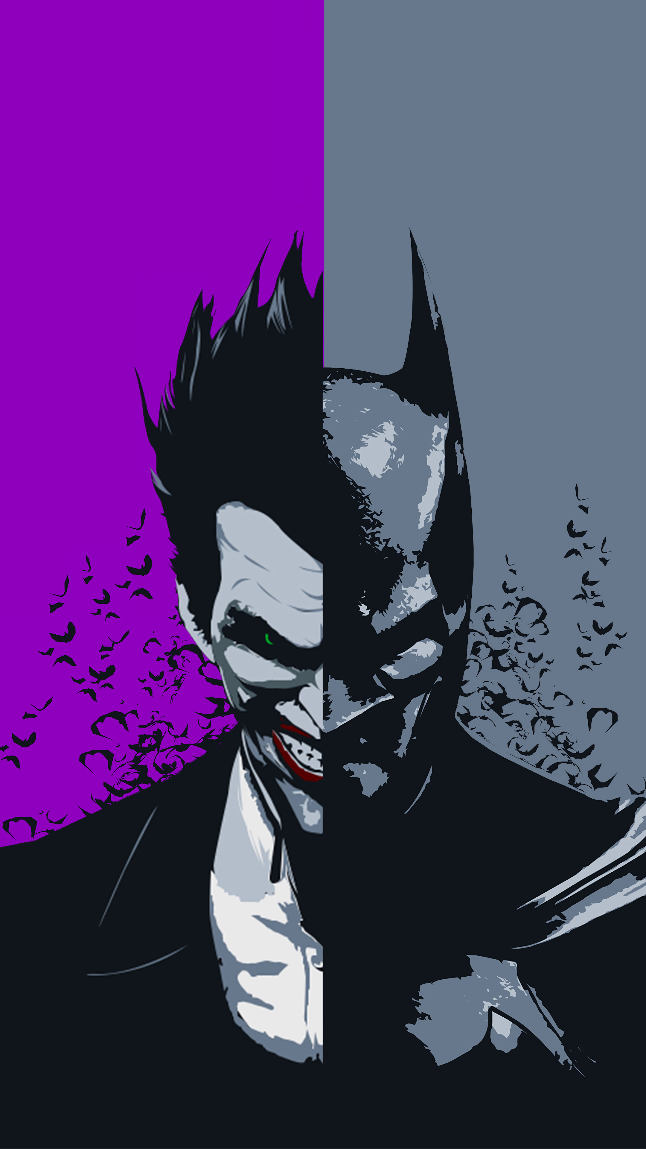 Batman Joker Minimalist 4K Wallpaper .402