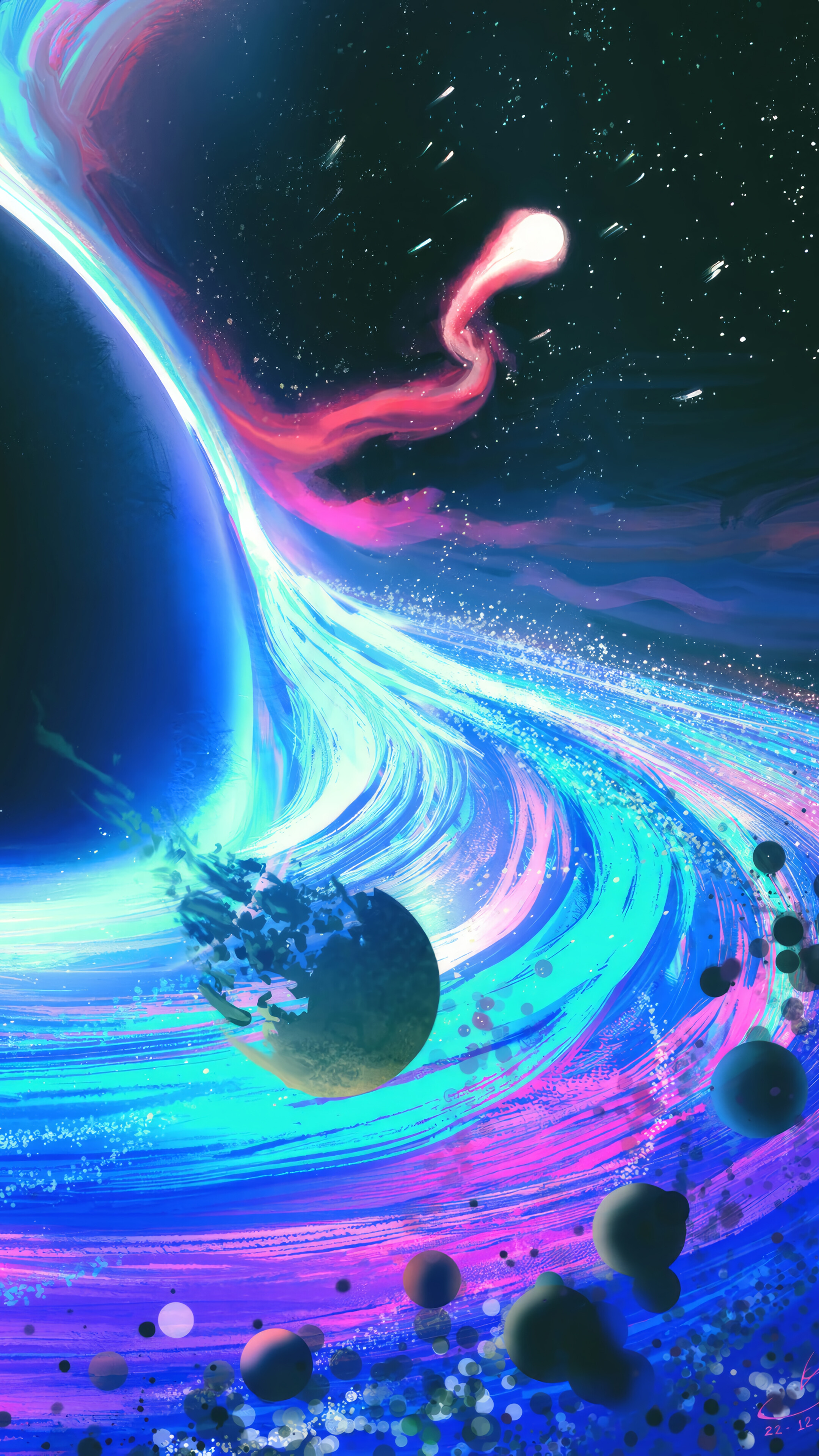 Black Hole Space 4K Wallpaper iPhone HD Phone a