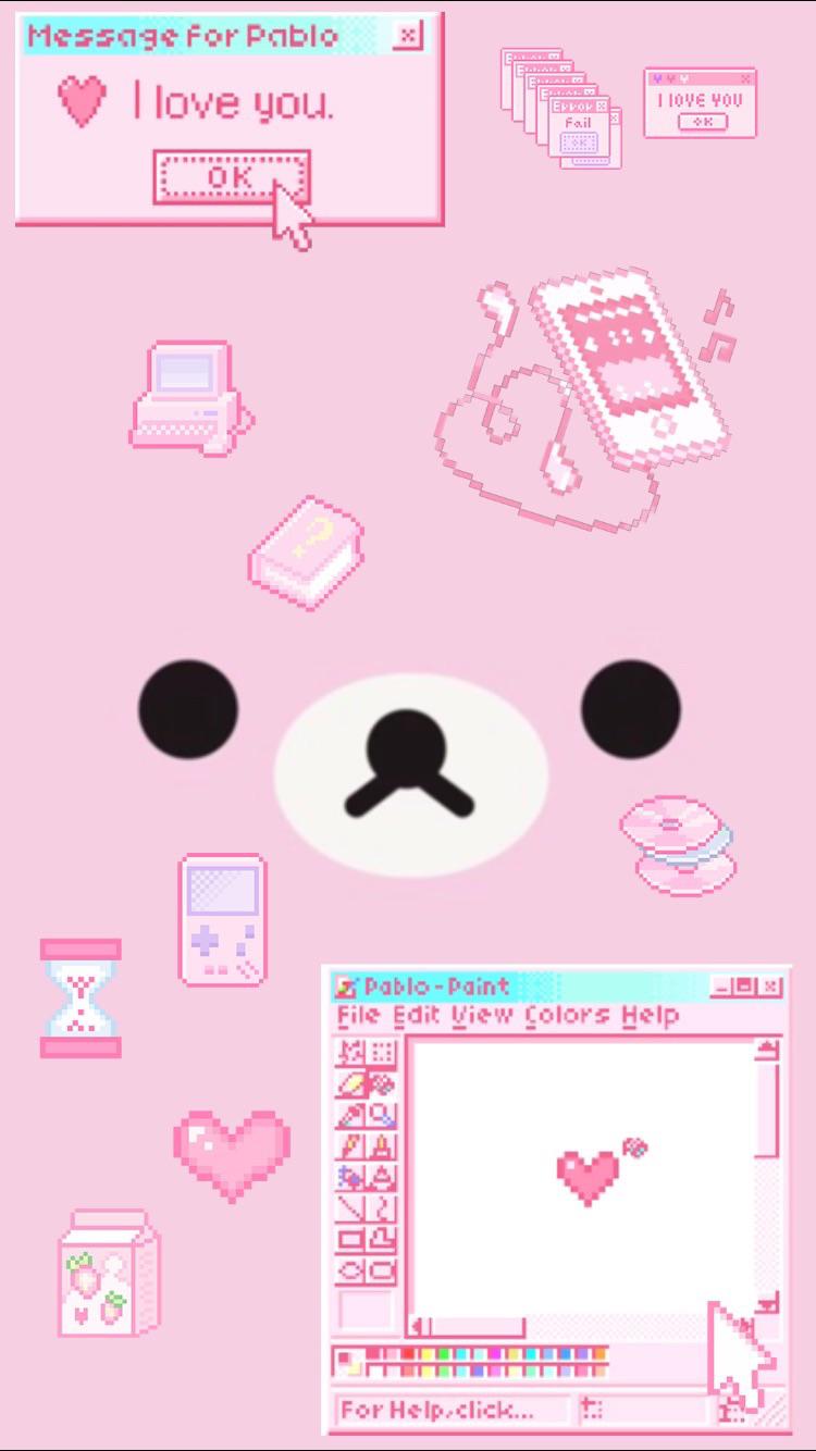 I made a wallpaper using some stickers