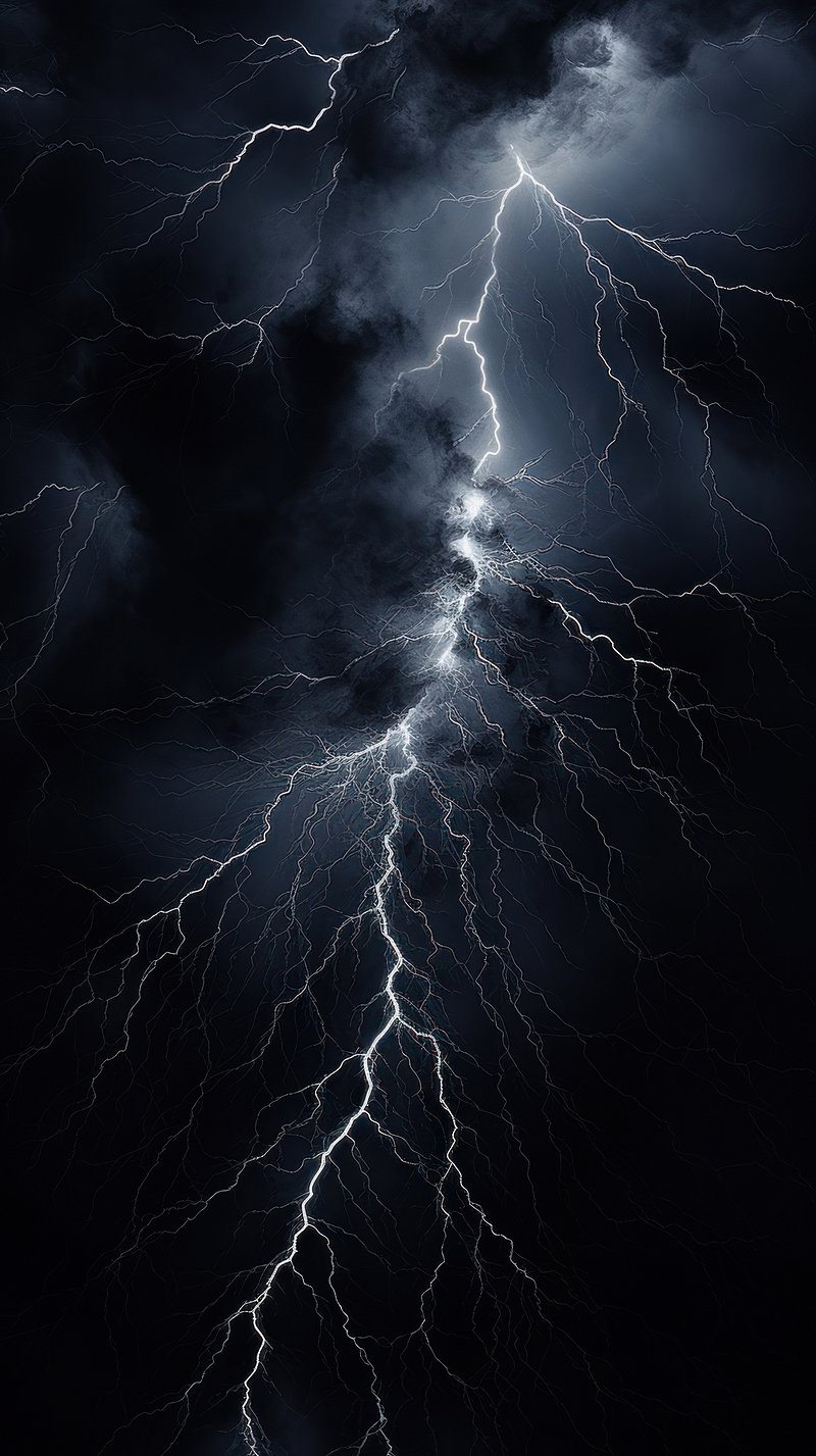 Stormy night sky mobile phone. Premium