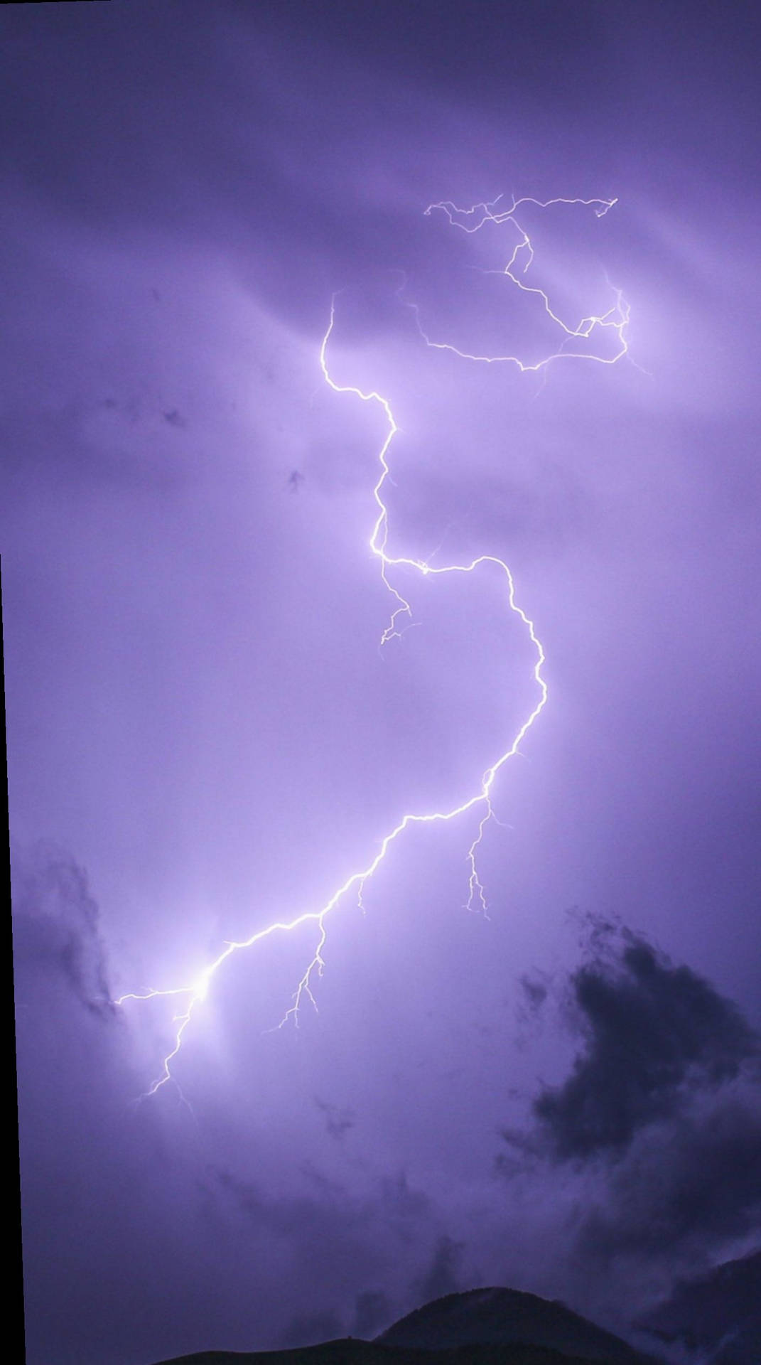 Download Aesthetic Lightning Purple Sky Mobile Wallpaper