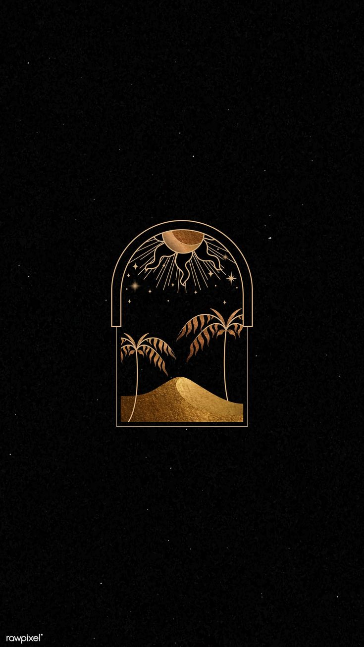 Download premium vector of Mystical gold frame on black background mobile phone wallpaper by Tang about star, space, aesthetic, tree, and frame 1224037