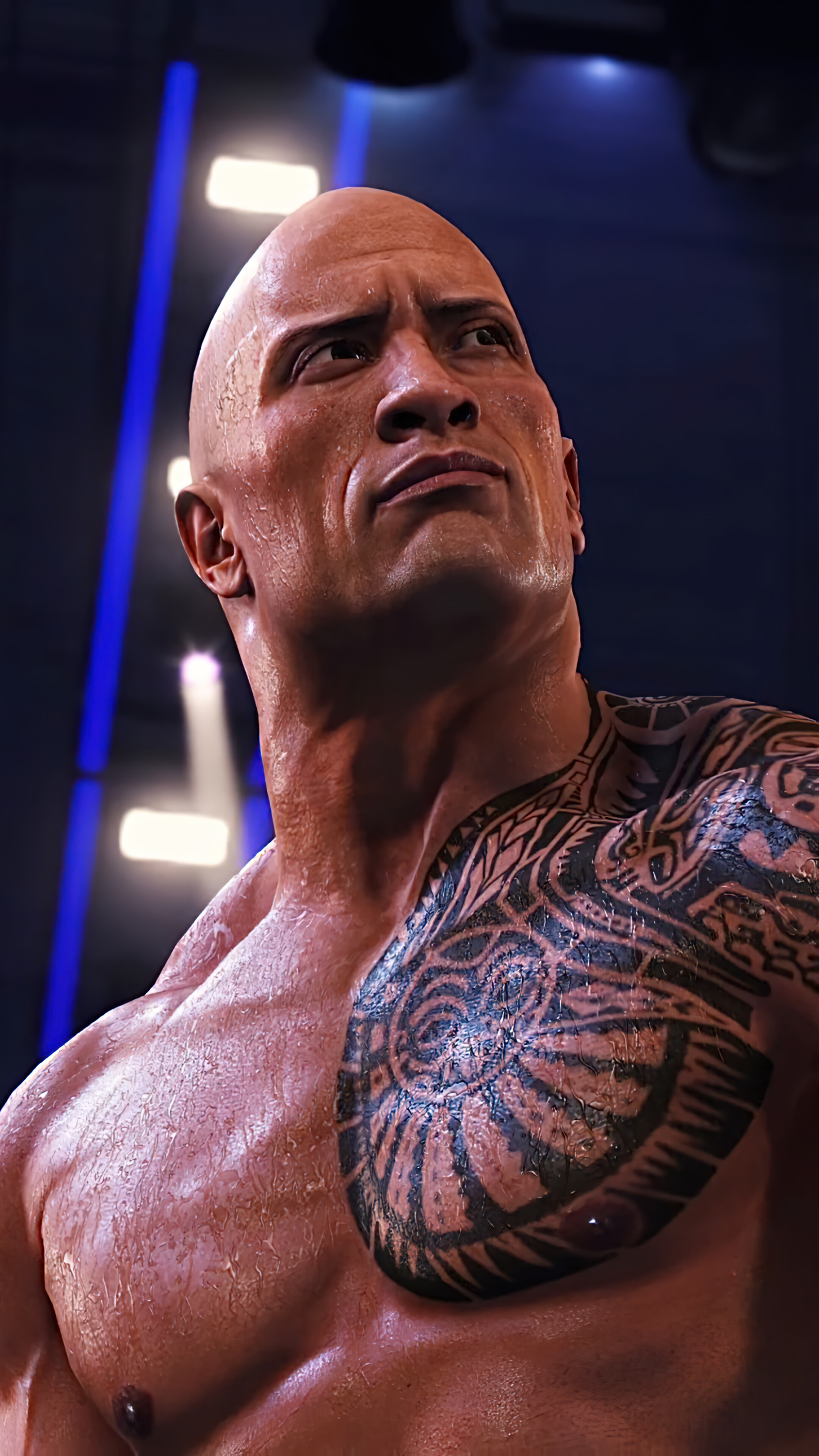 WWE 2K22 The Rock 4K Wallpaper iPhone