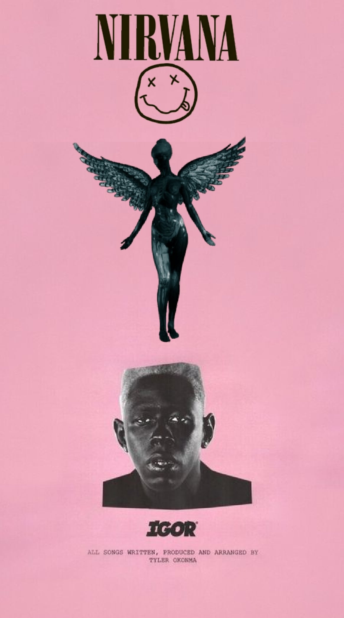 I made this phone wallpaper from two