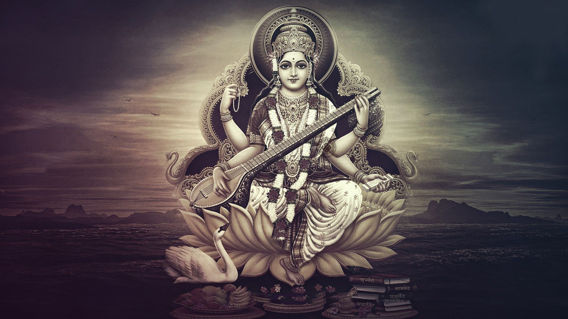 Ma Saraswati (Wallpaper)