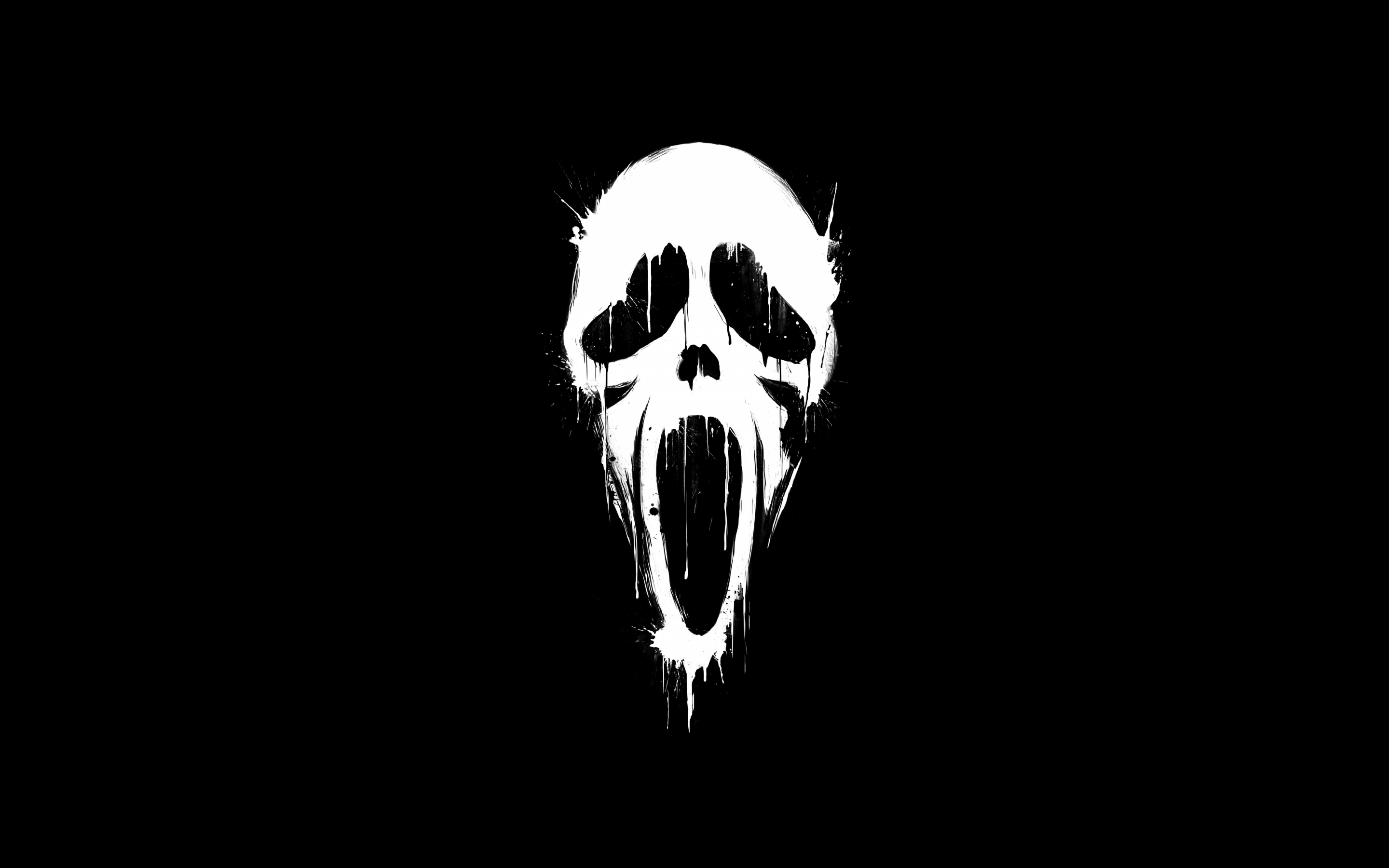 Ghostface Wallpaper 4K, Minimal art, AMOLED