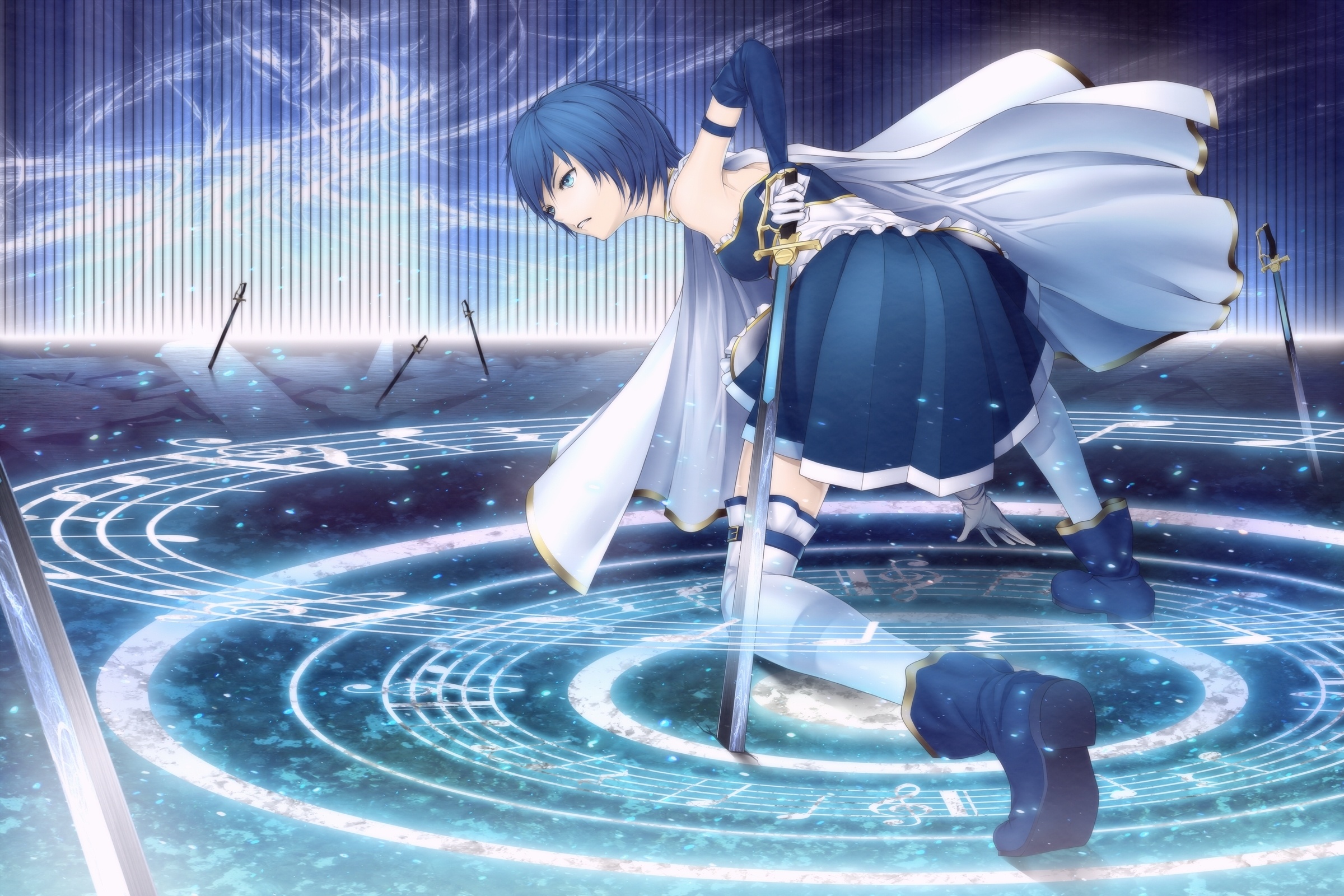 Wallpaper sayaka miki, oki, pentagram