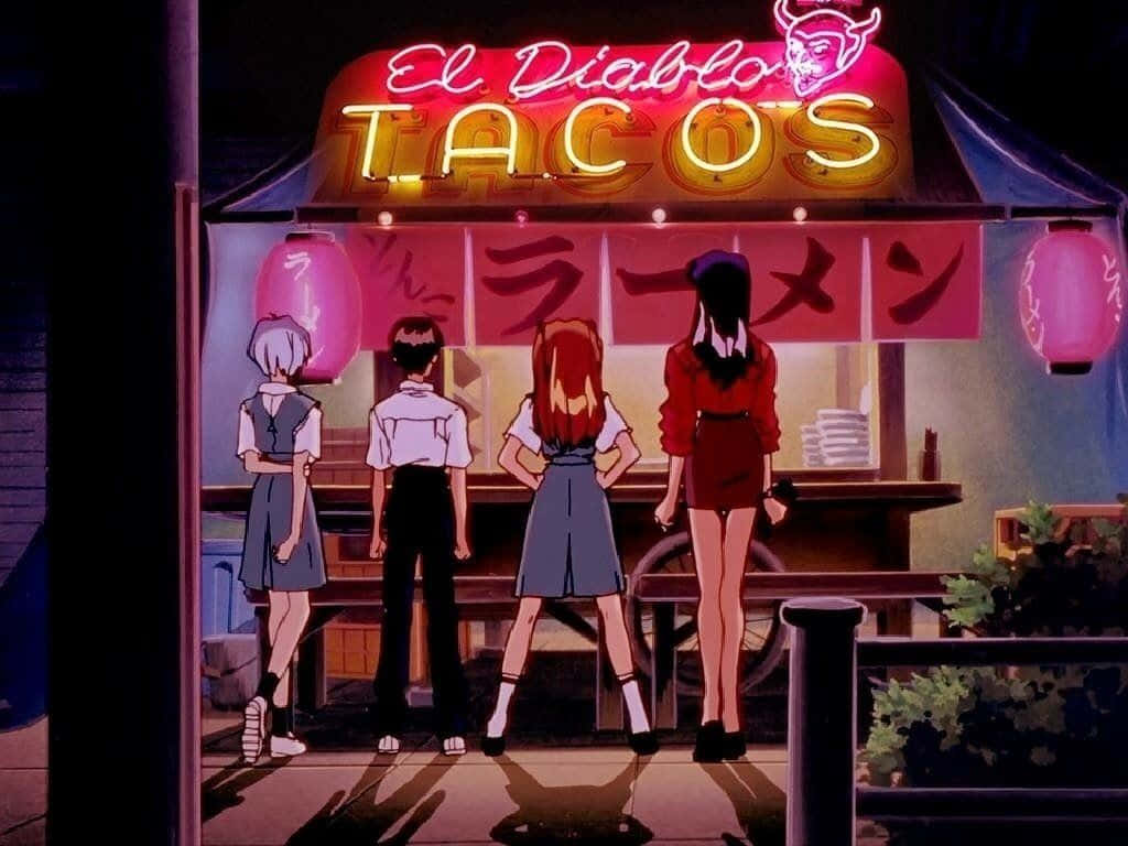 90s anime aesthetic Wallpaper