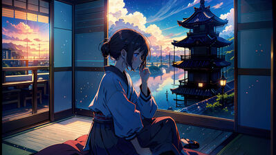 Japanese Room Art 4K Wallpaper iPhone