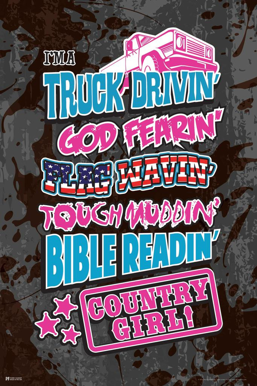 Country Girl Truck Driving Patriot