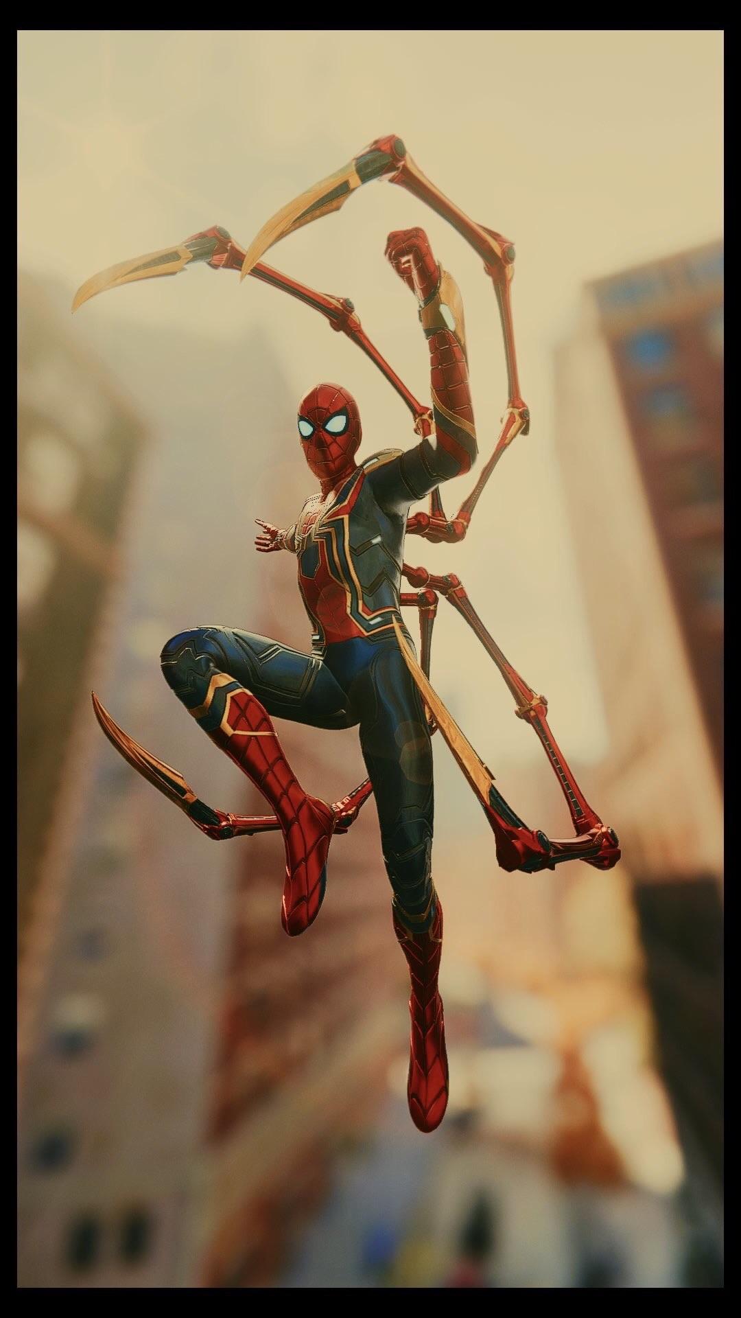 wallpaper for the MCU Iron Spider fans