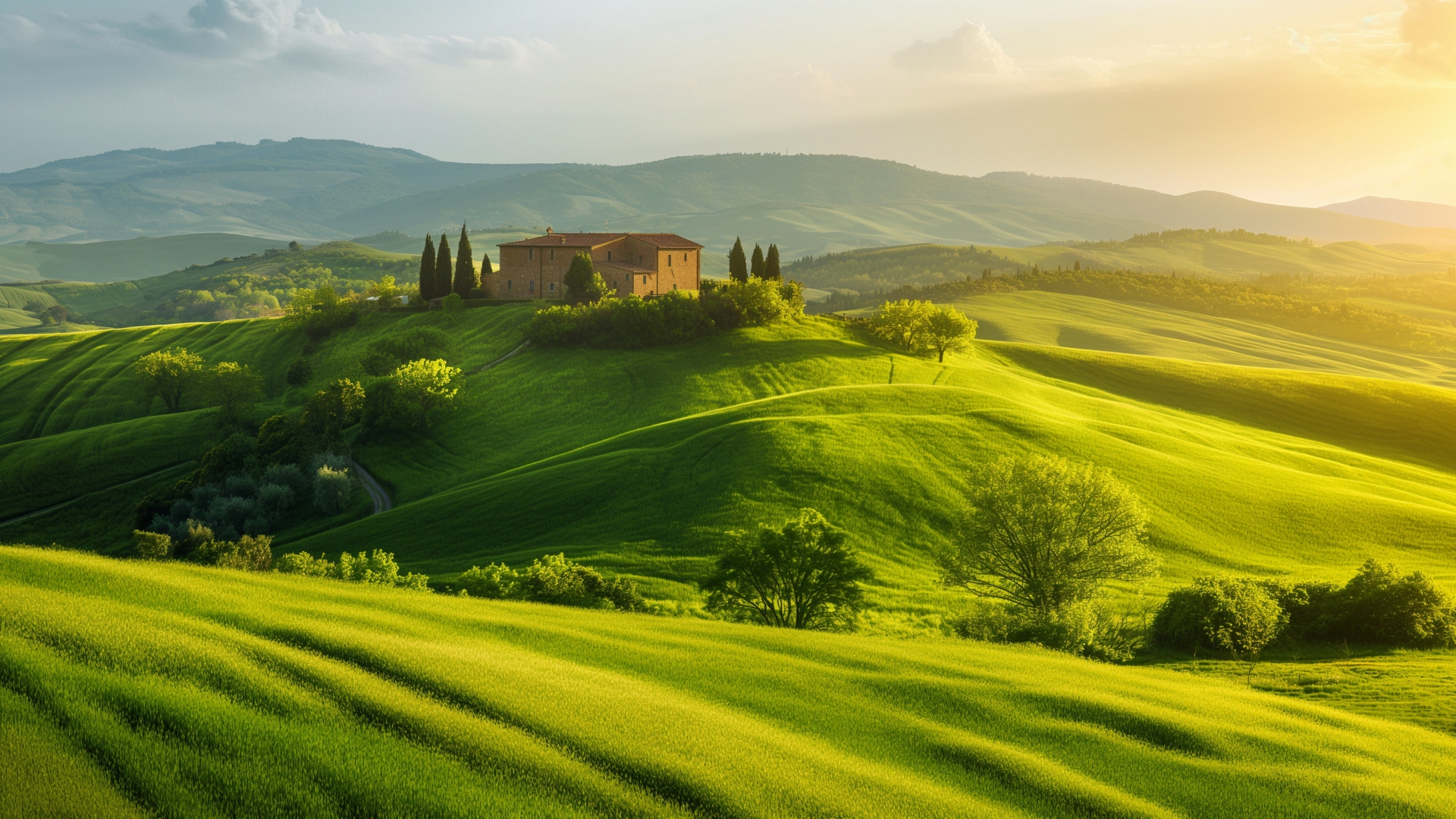 Tuscany Wallpaper Hills, Lush